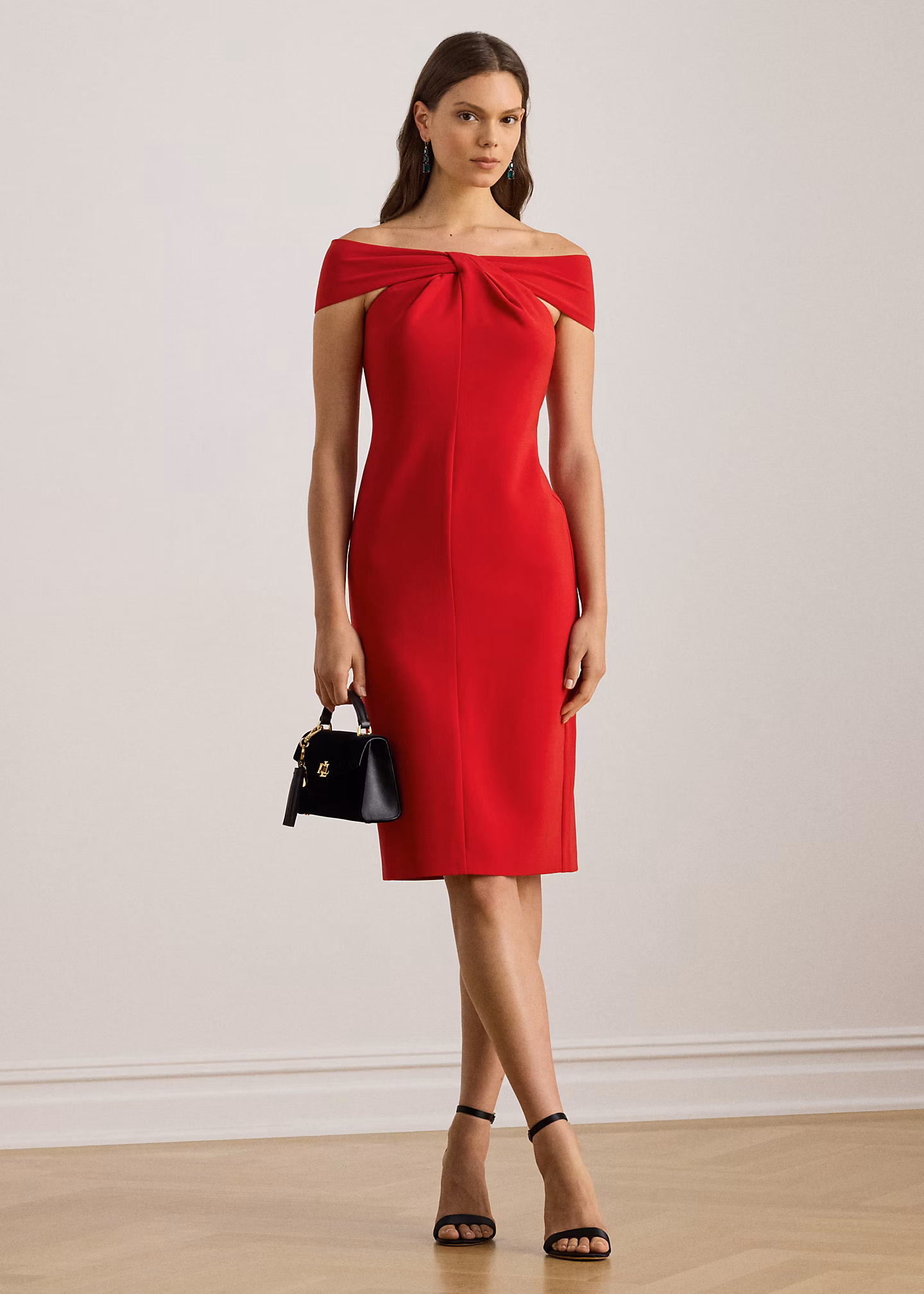 Crêpe-Cocktailkleid mit Twist-Detail - RALPH LAUREN OUTLET