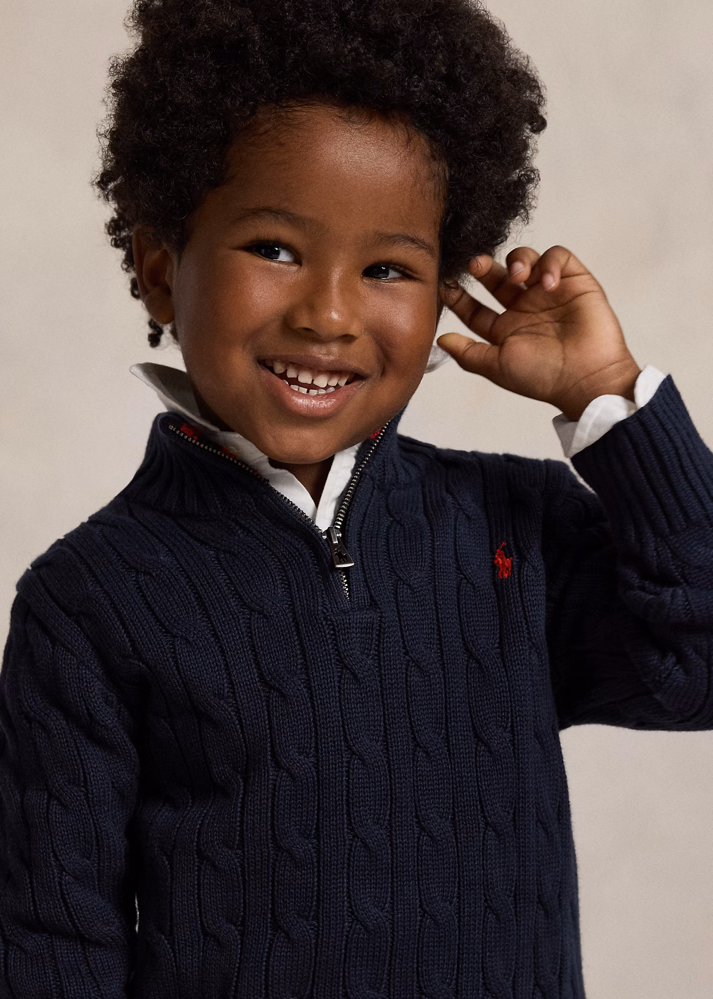 Baumwollpullover mit Zopfmuster - RALPH LAUREN OUTLET