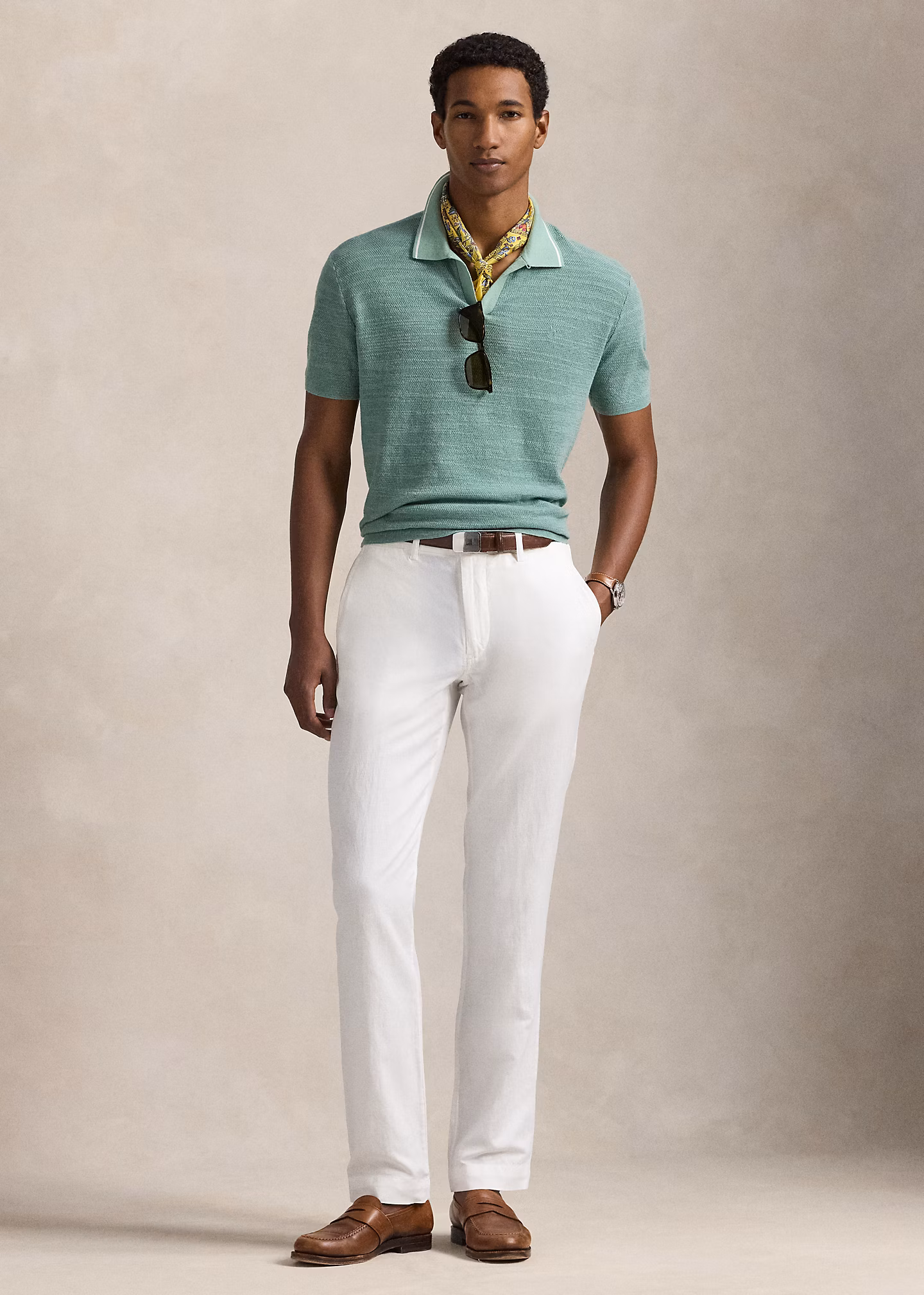 Straight-Fit Hose aus Baumwoll-Leinen - RALPH LAUREN OUTLET