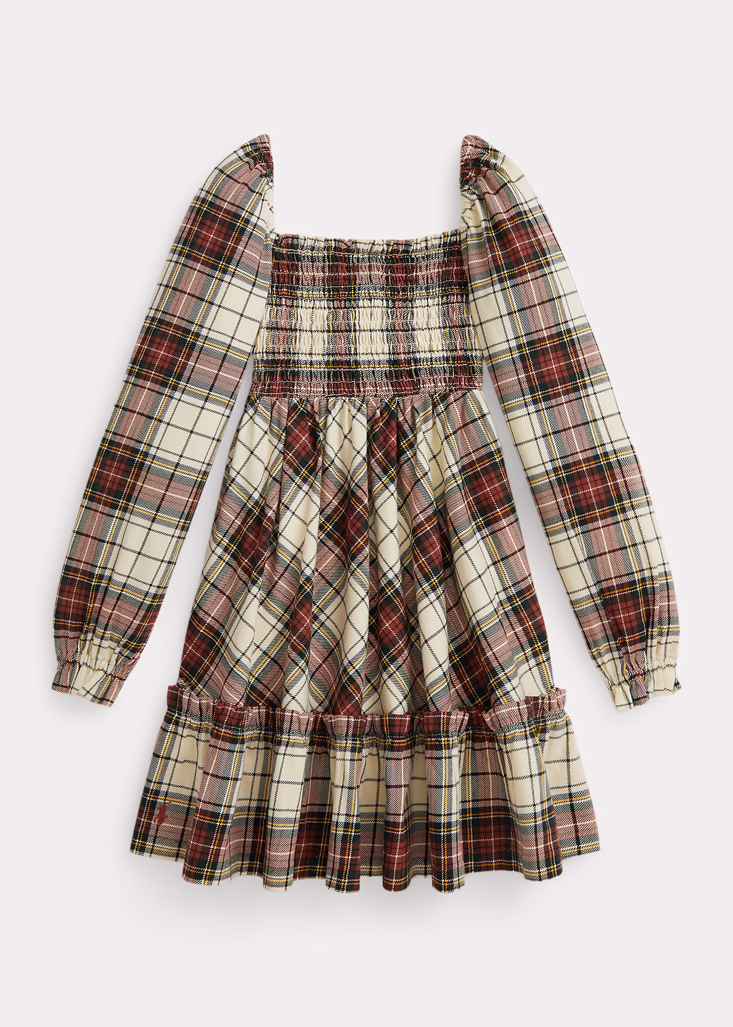 Kariertes Jerseykleid mit Rüschen - RALPH LAUREN OUTLET