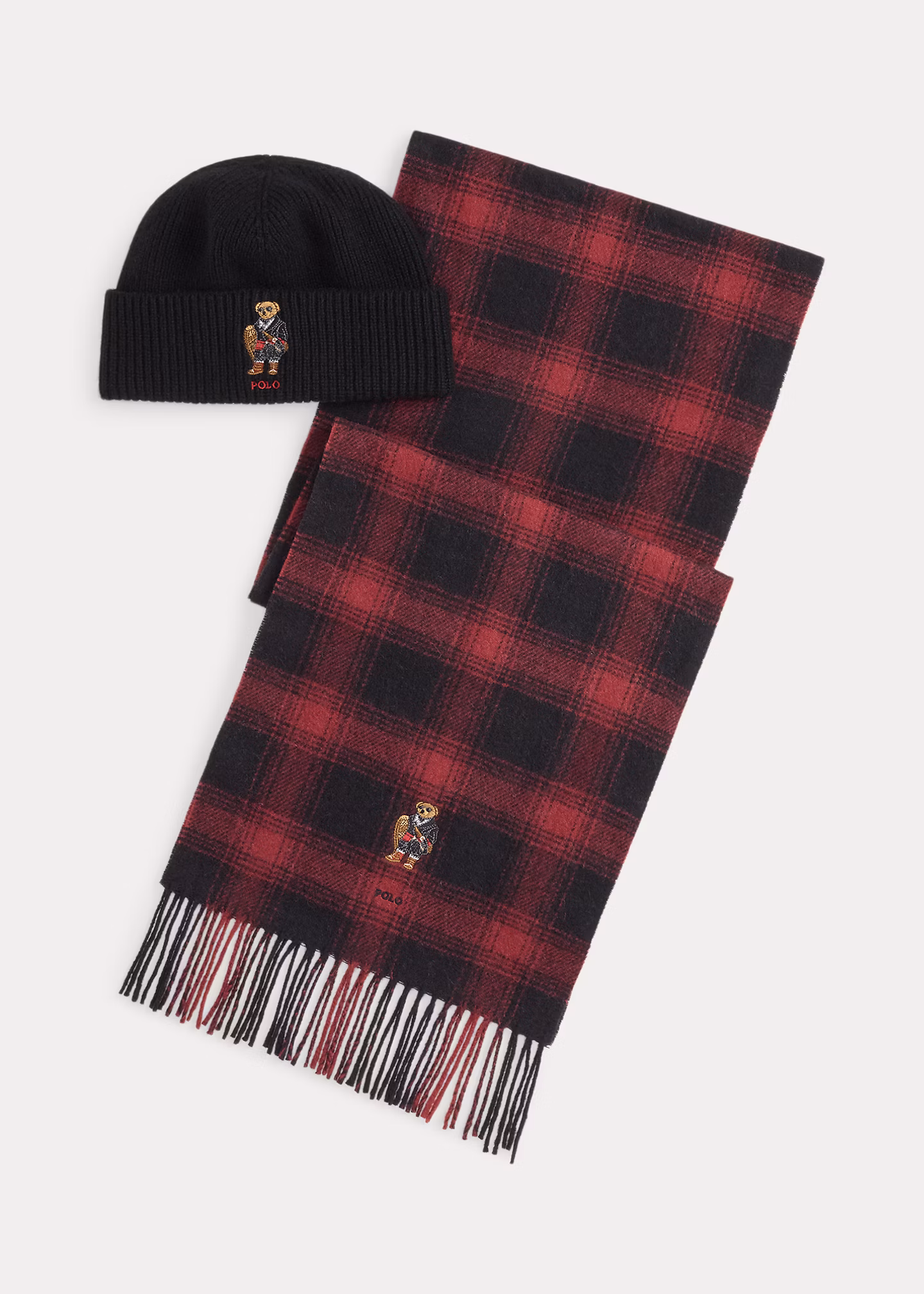 Wollmütze und Schal mit Polo Bear - RALPH LAUREN OUTLET