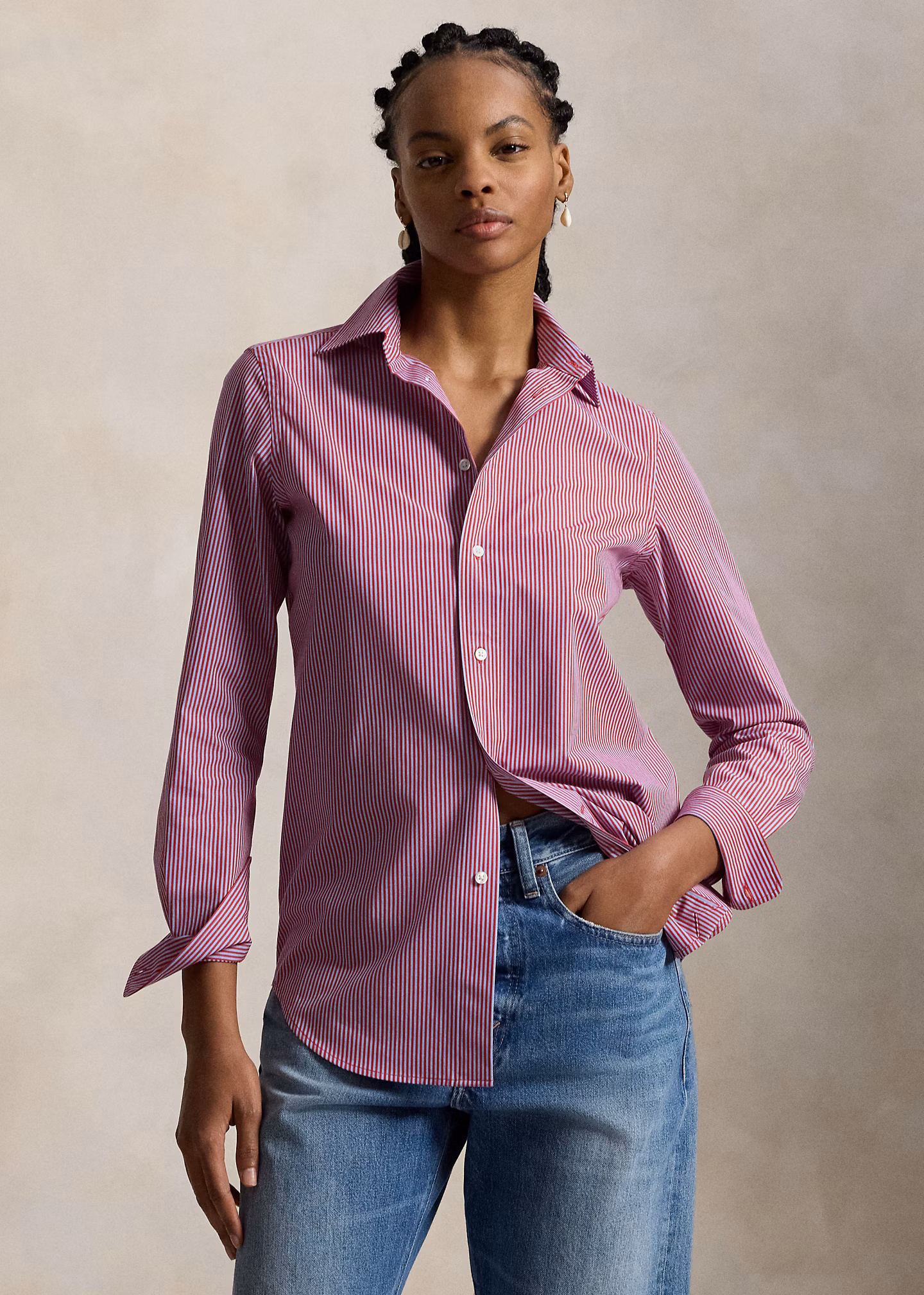 Stretch-Slim-Fit Fil-à-Fil-Baumwollhemd - RALPH LAUREN OUTLET