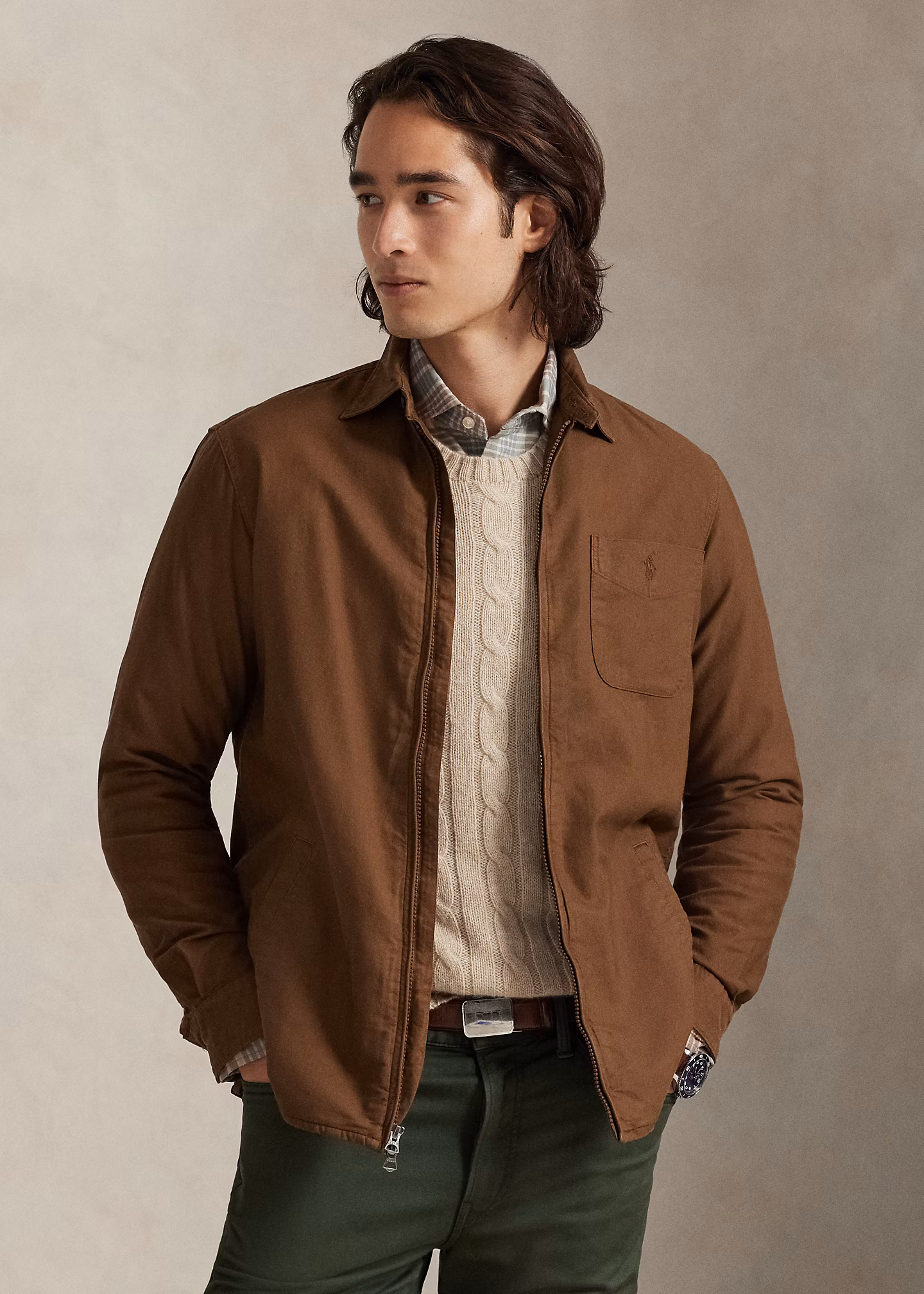 Konfektioniert gefärbte Oxford-Hemdjacke - RALPH LAUREN OUTLET