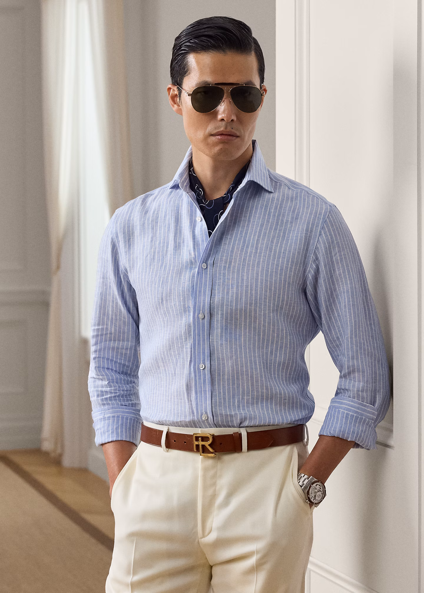 Gestreiftes Leinenhemd - RALPH LAUREN OUTLET