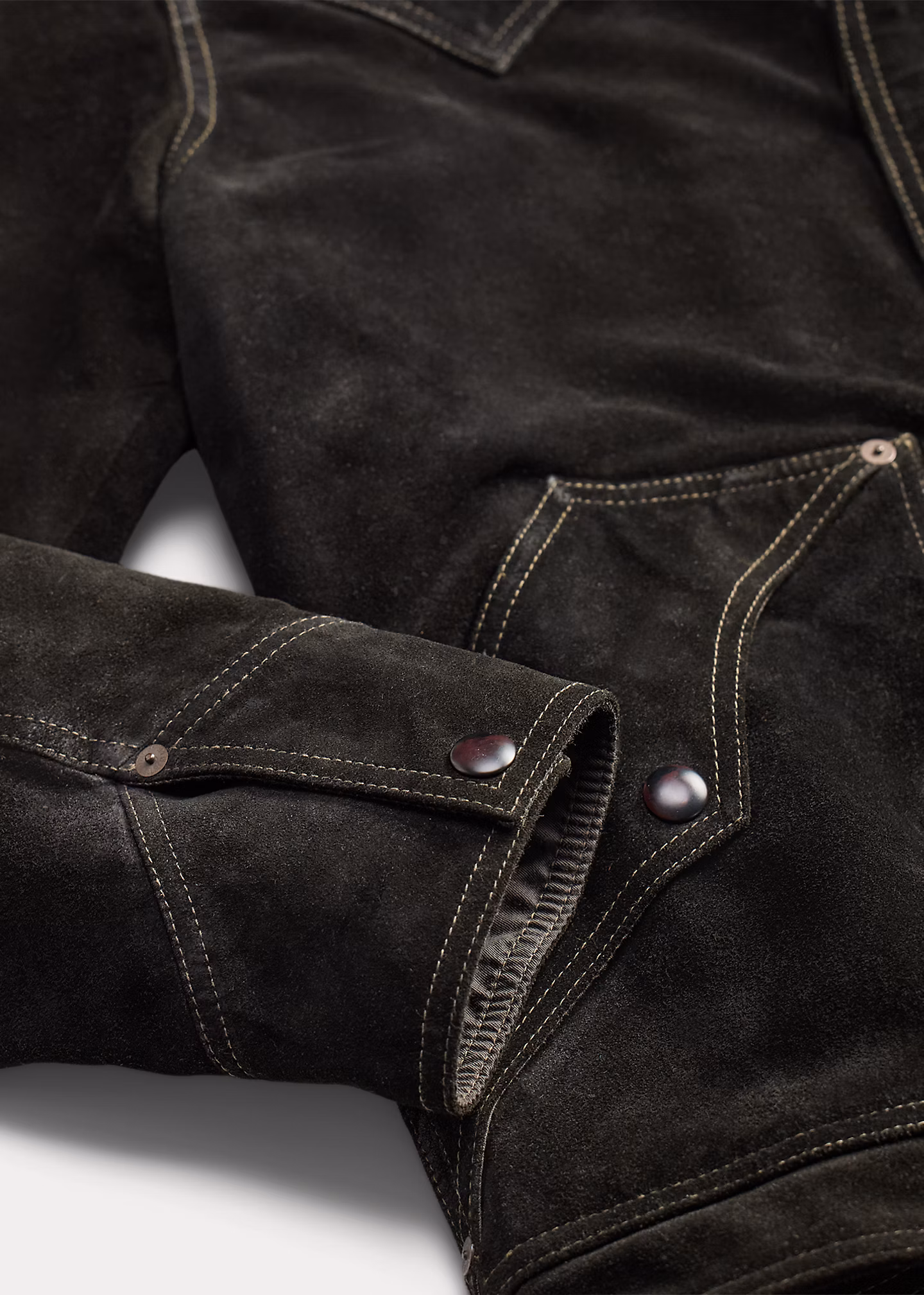 Wildlederjacke mit Lammfellkragen - RALPH LAUREN OUTLET