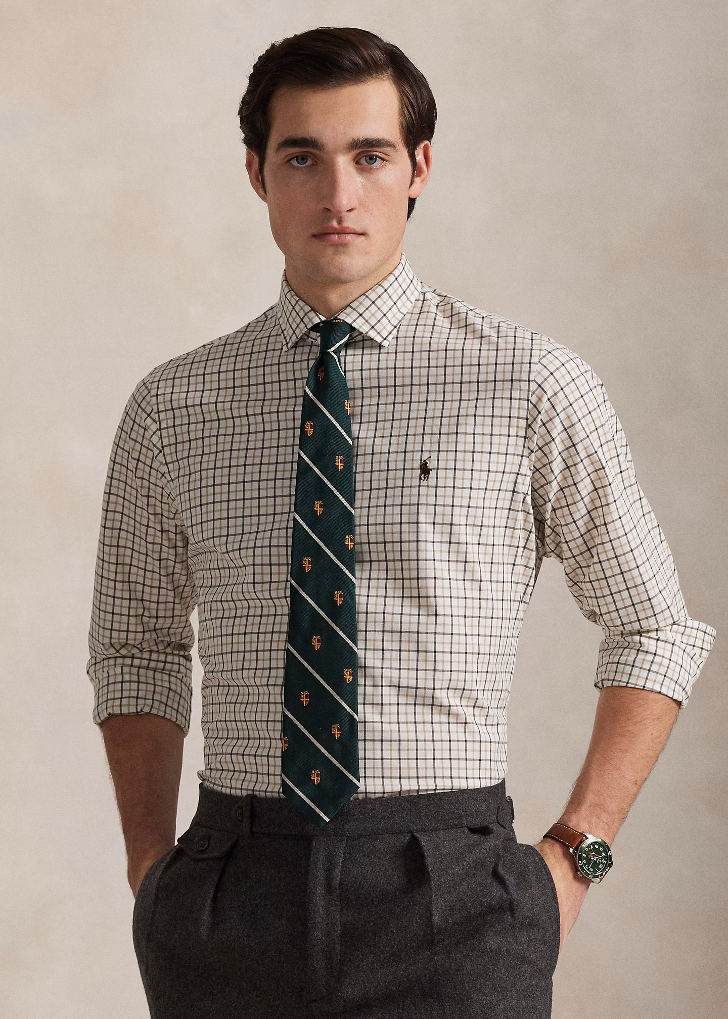 Custom-Fit Karo-Popelinehemd - RALPH LAUREN OUTLET