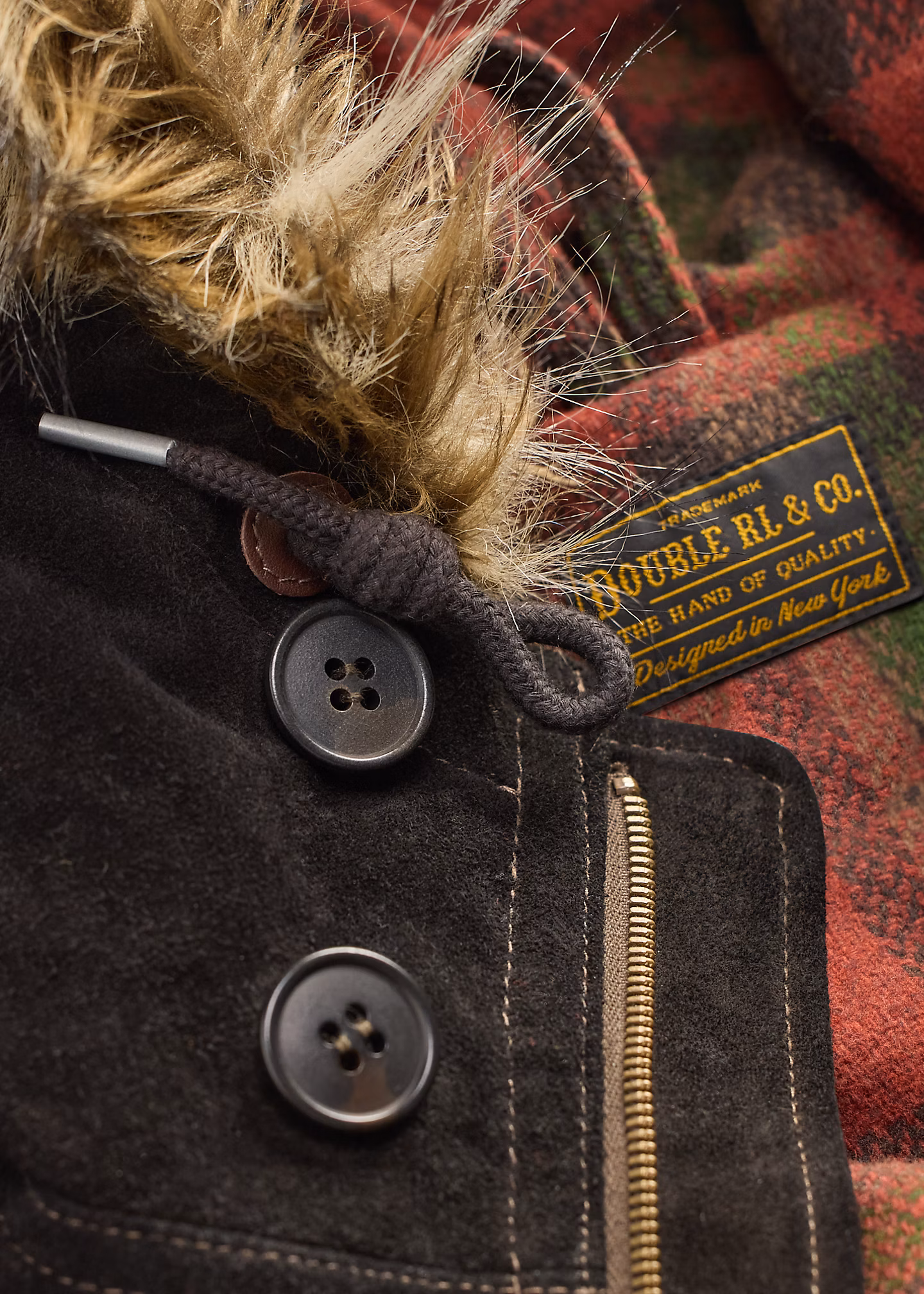 Wildlederparka mit Kunstpelzbesatz - RALPH LAUREN OUTLET