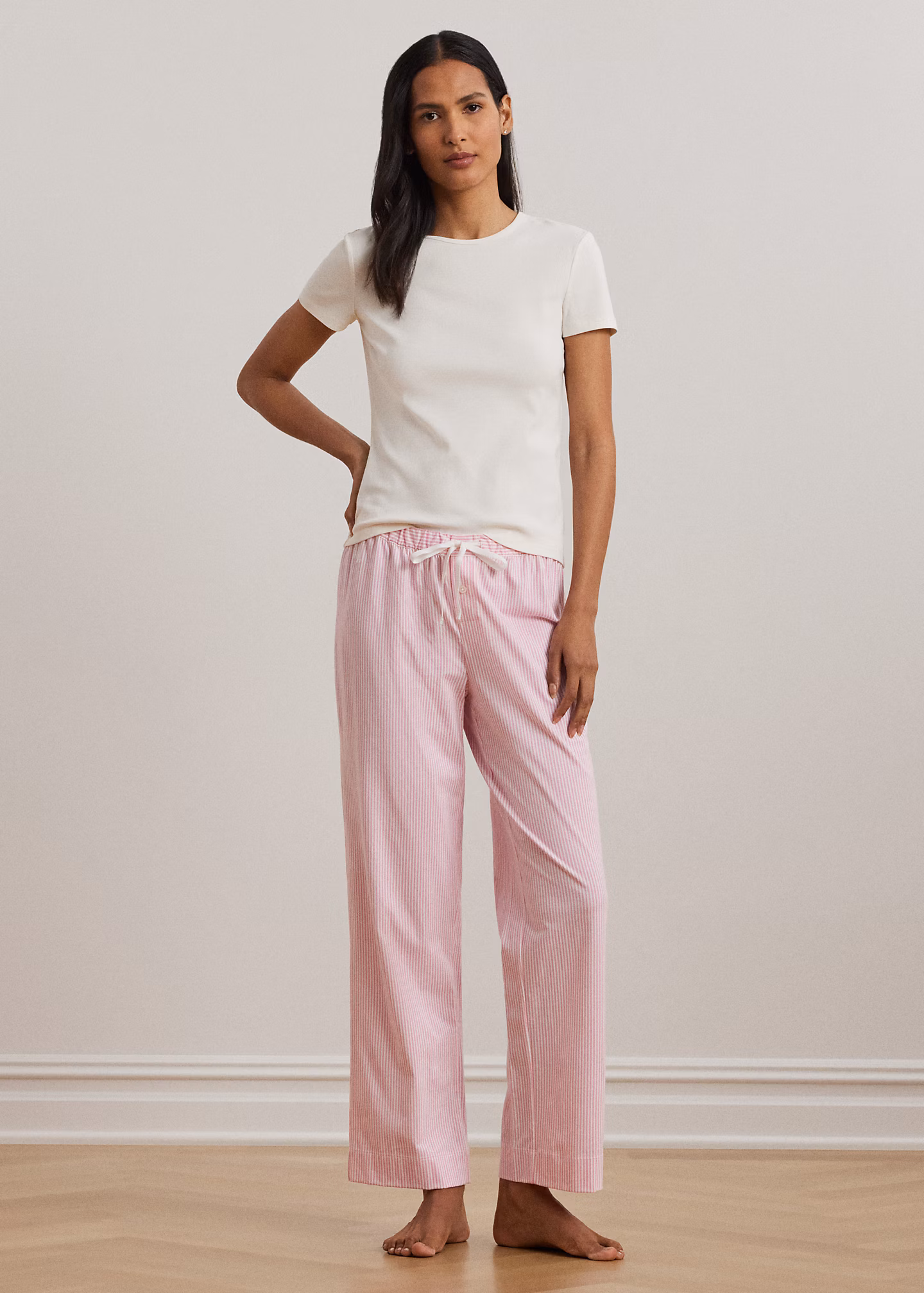 Gestreifte Pyjamahose aus Baumwolljersey - RALPH LAUREN OUTLET