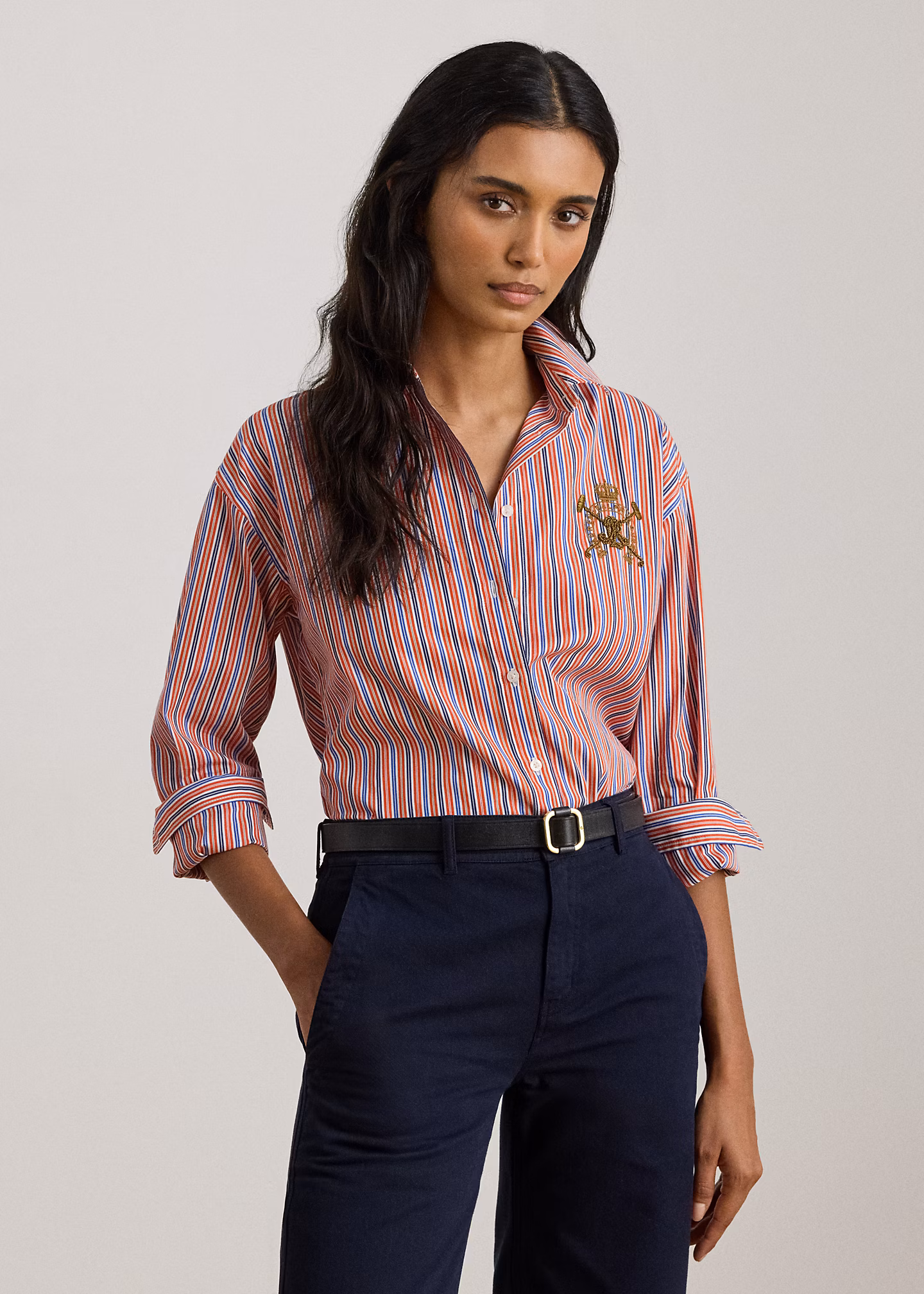 Gestreiftes Relaxed-Fit Baumwollhemd - RALPH LAUREN OUTLET