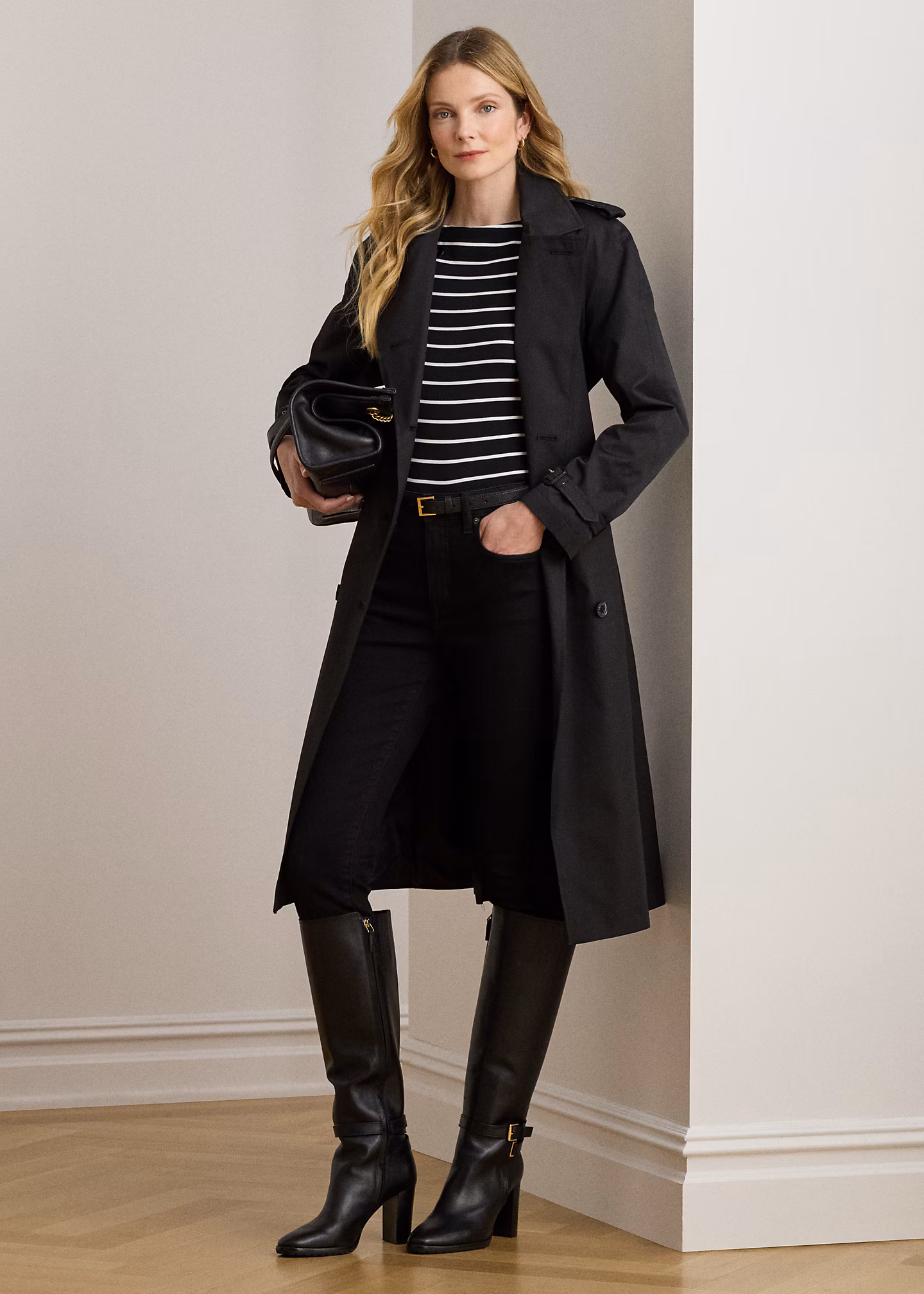 Zweireihiger Trenchcoat mit Gürtel - RALPH LAUREN OUTLET