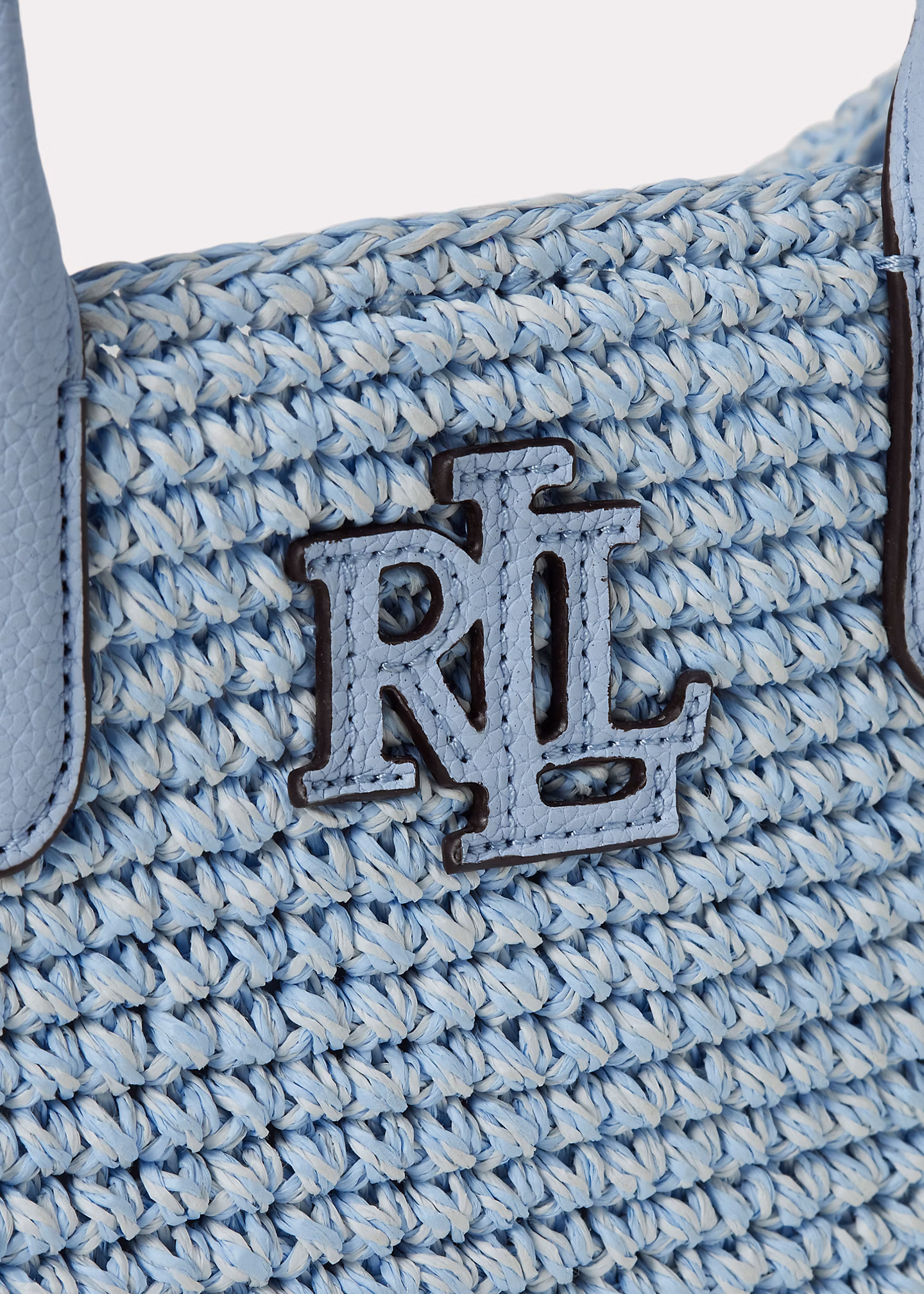 Strohtasche Adley mit Lederlogo - RALPH LAUREN OUTLET