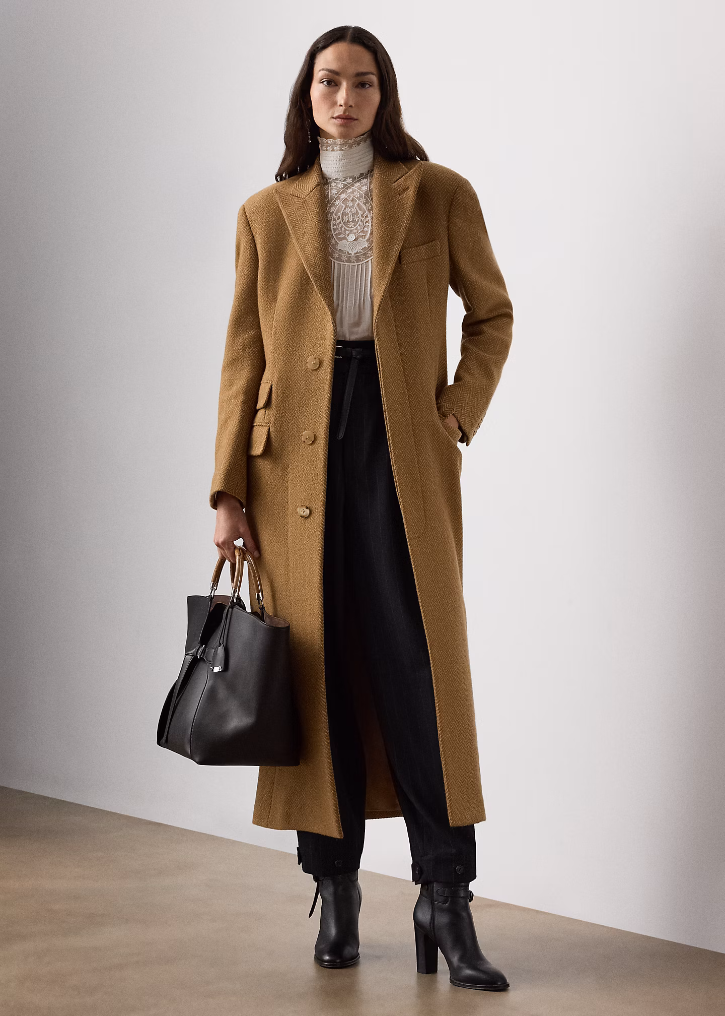 Wollmantel Amory mit Fischgratmuster - RALPH LAUREN OUTLET