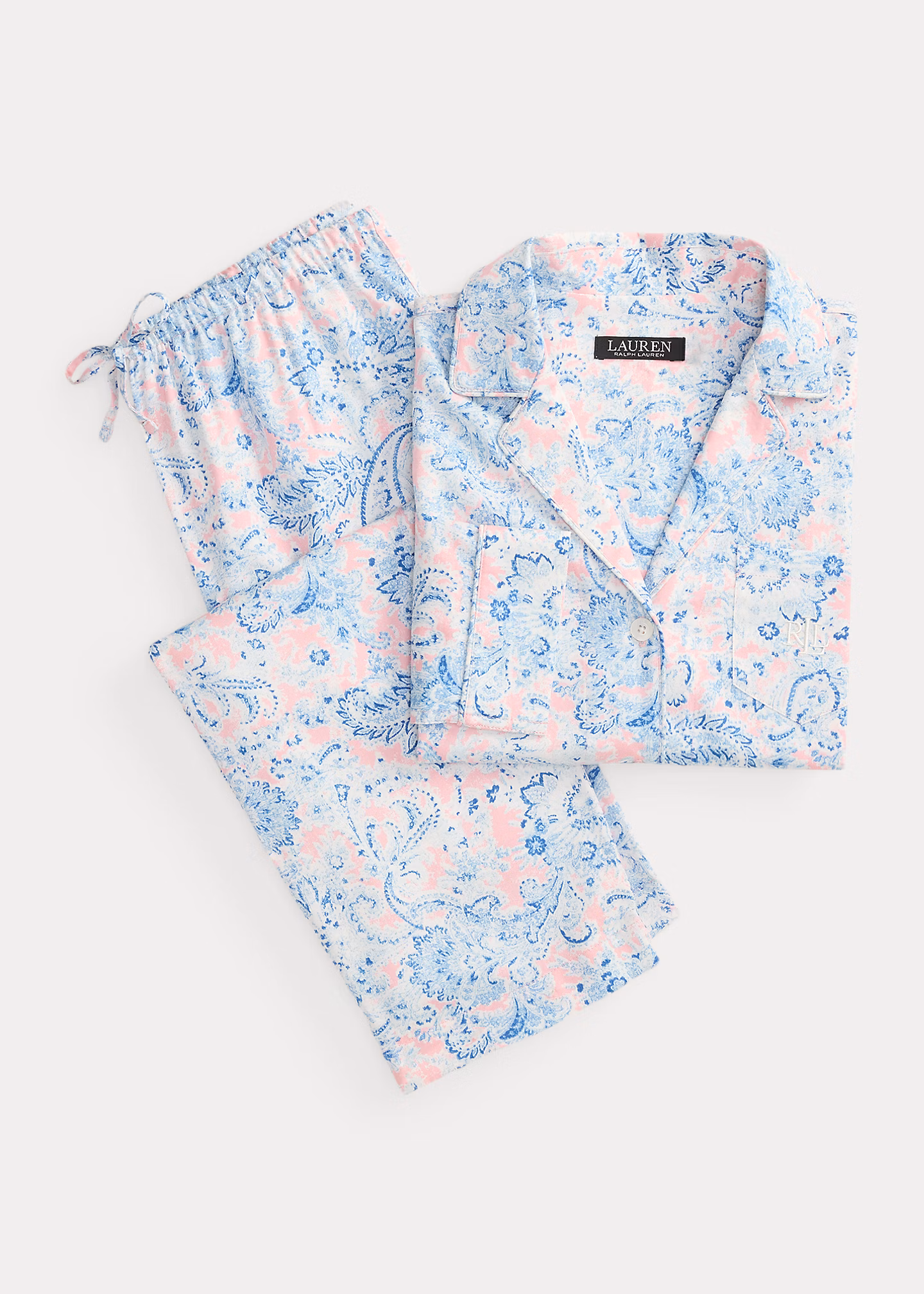 Pyjama aus Atlas mit Paisley-Motiv - RALPH LAUREN OUTLET