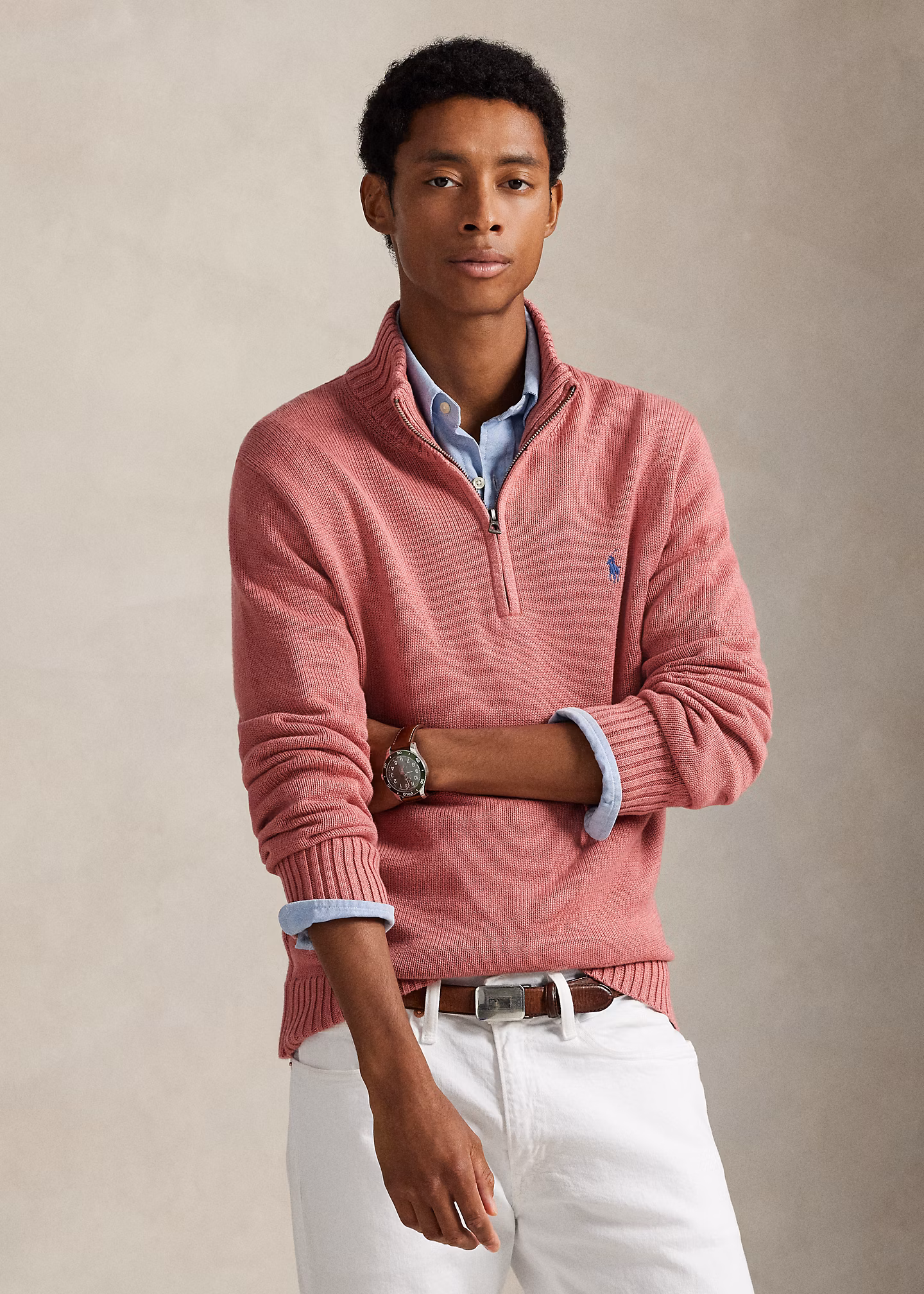 Baumwollpullover mit Halbrollkragen - RALPH LAUREN OUTLET