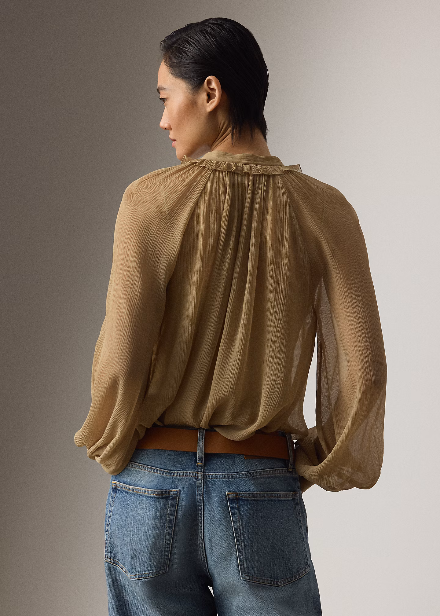 Bluse Brooklyn aus Knitterchiffon - RALPH LAUREN OUTLET