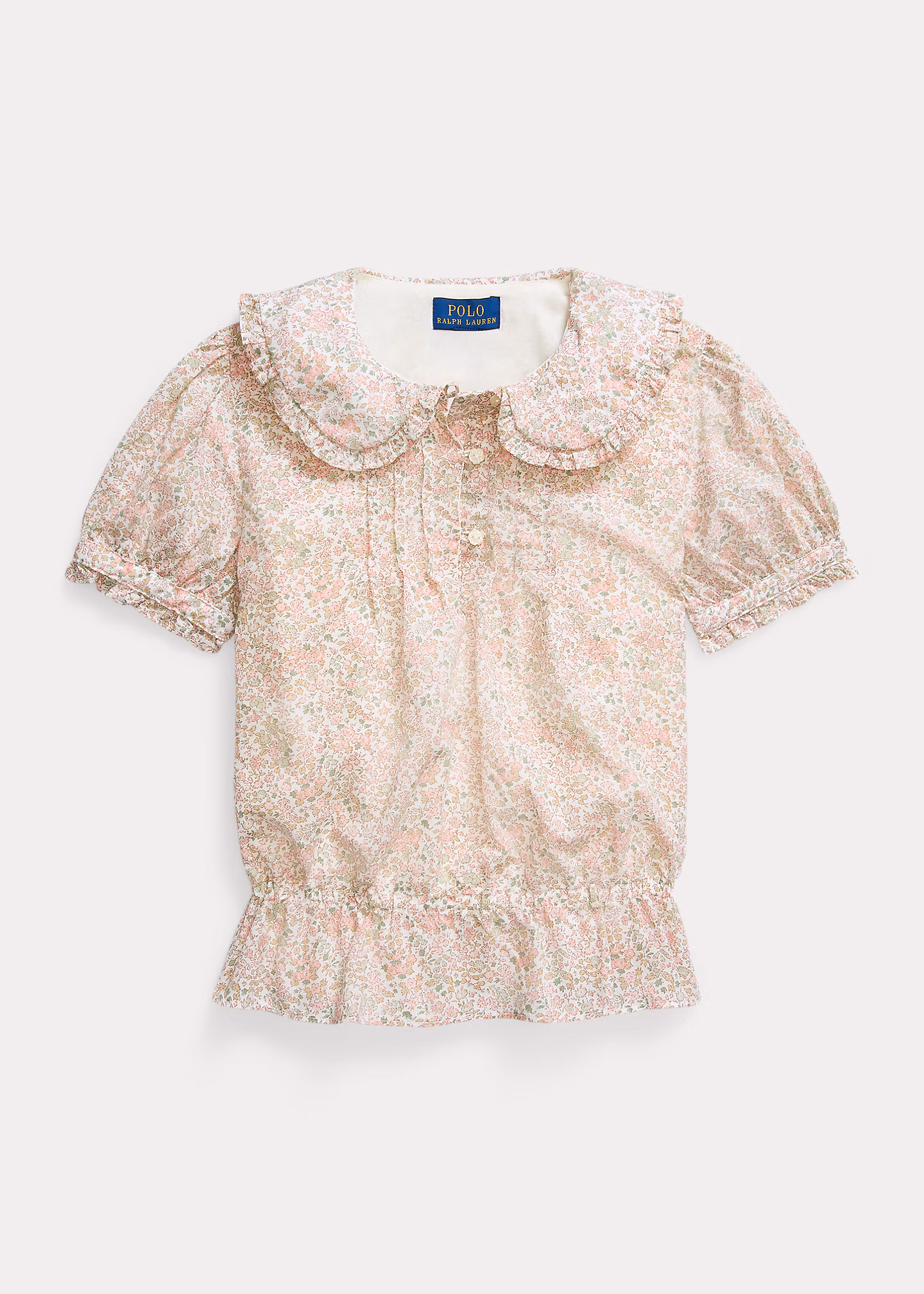 Geblümtes Baumwolloberteil mit Schößchen - RALPH LAUREN OUTLET