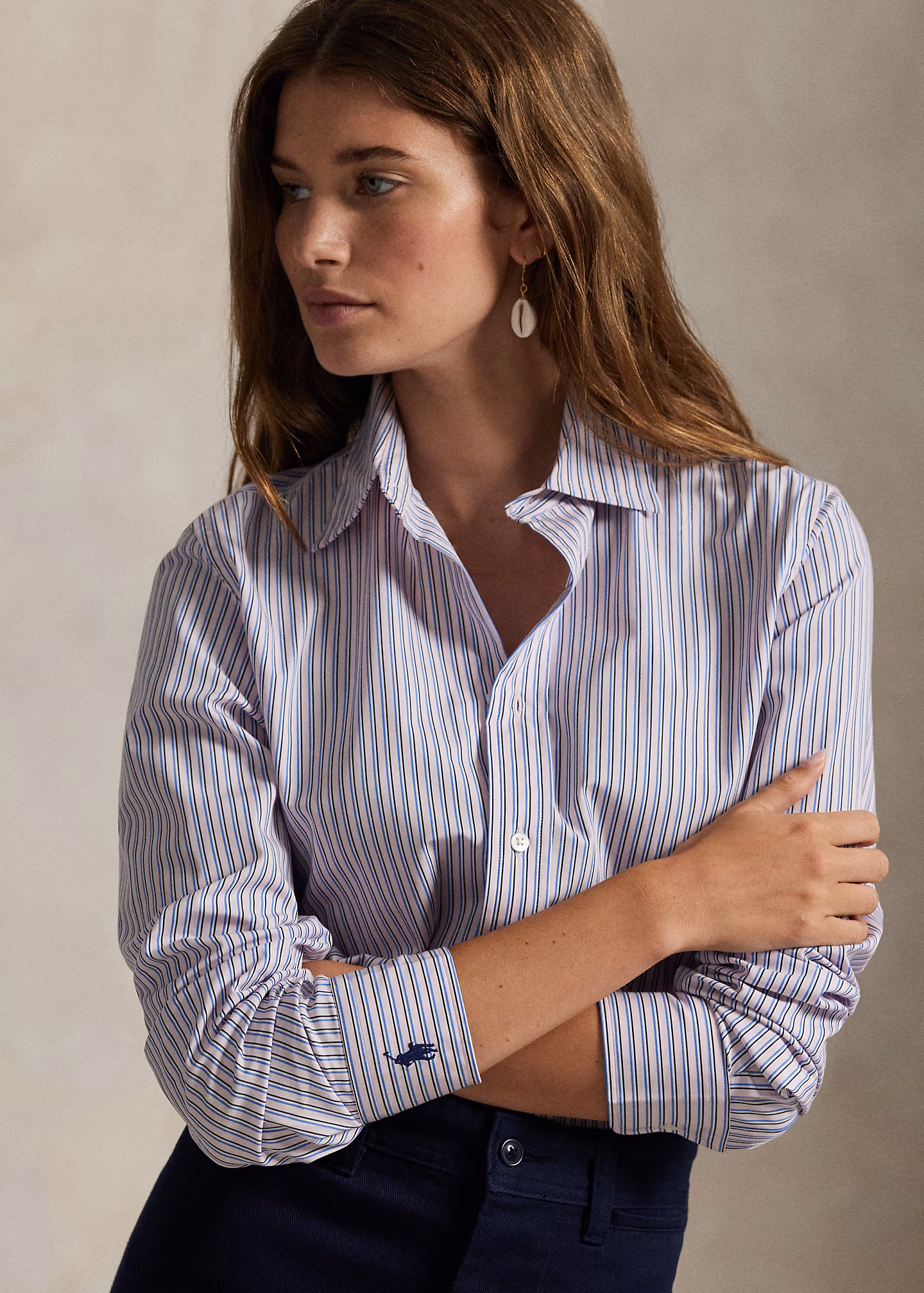 Stretch-Slim-Fit Hemd mit Streifen - RALPH LAUREN OUTLET