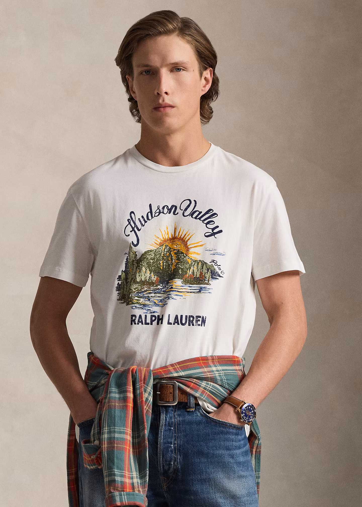 Classic-Fit T-Shirt aus Jersey mit Grafik - RALPH LAUREN OUTLET