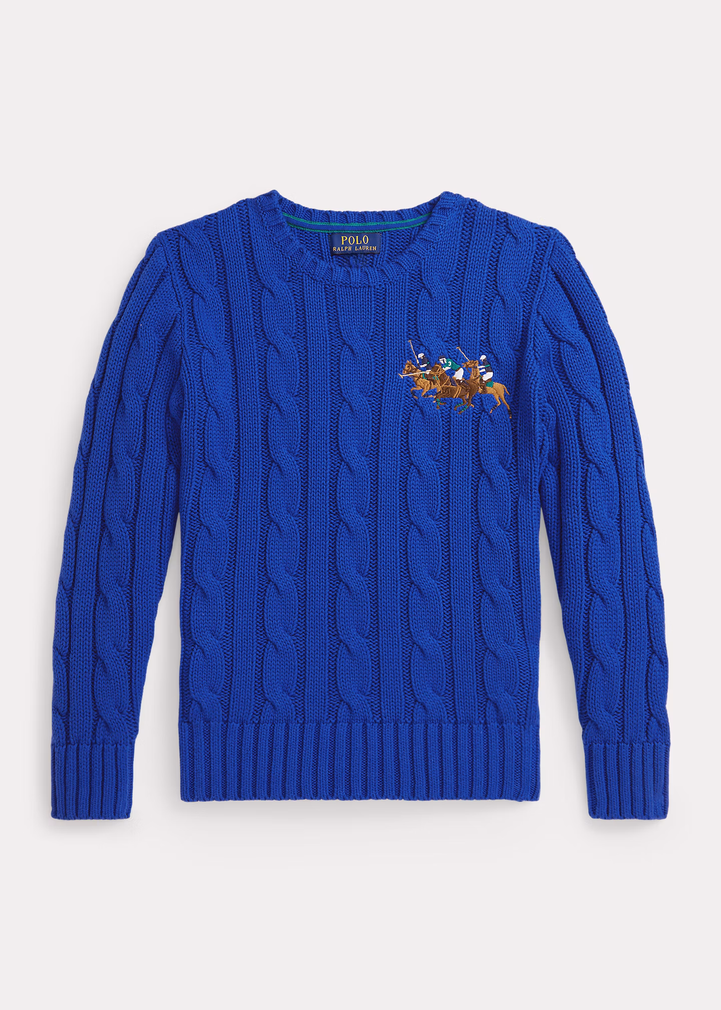 Baumwollpullover mit Dreifach-Pony - RALPH LAUREN OUTLET