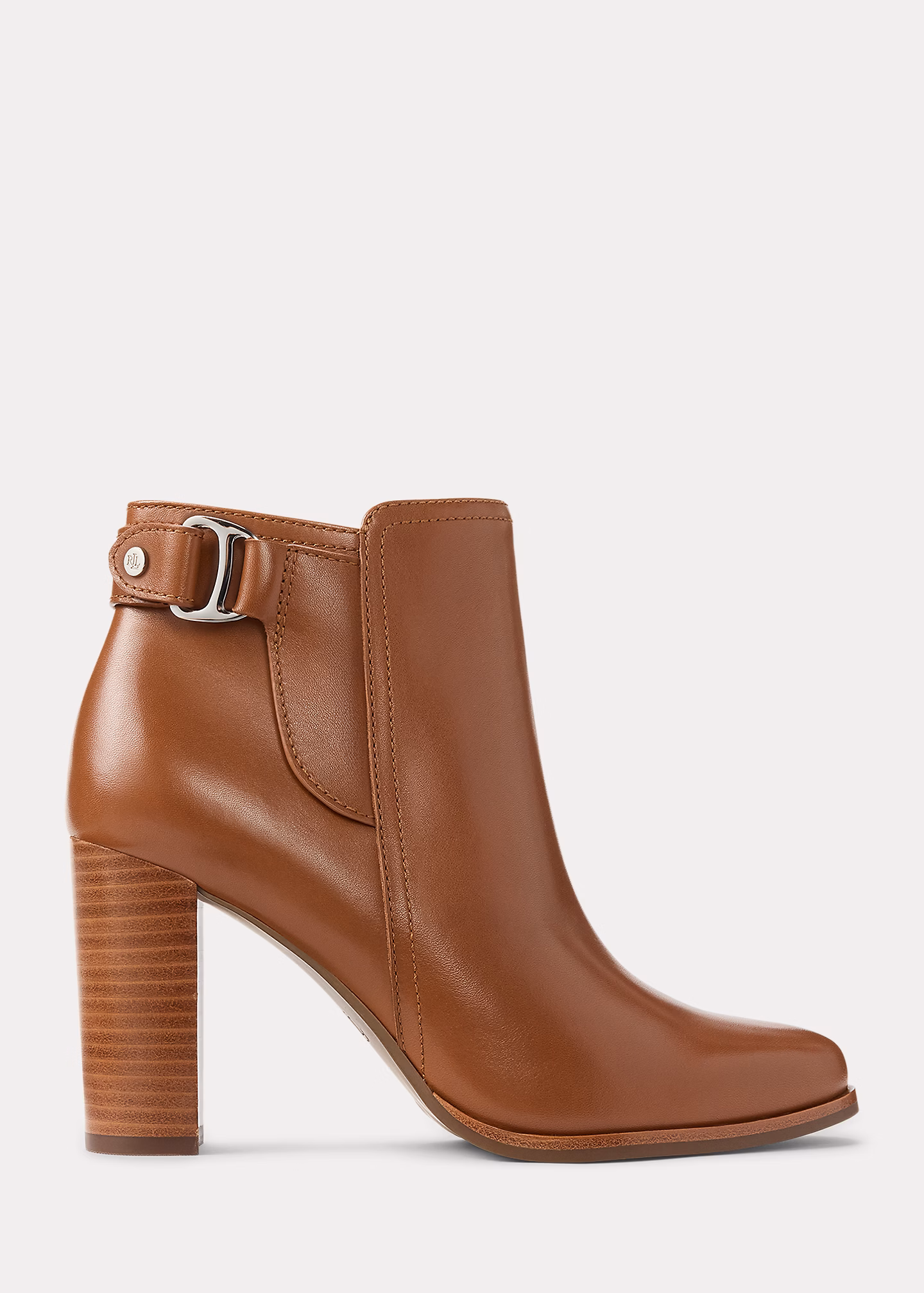 Kalbsleder-Stiefelette Tasha mit Absatz - RALPH LAUREN OUTLET