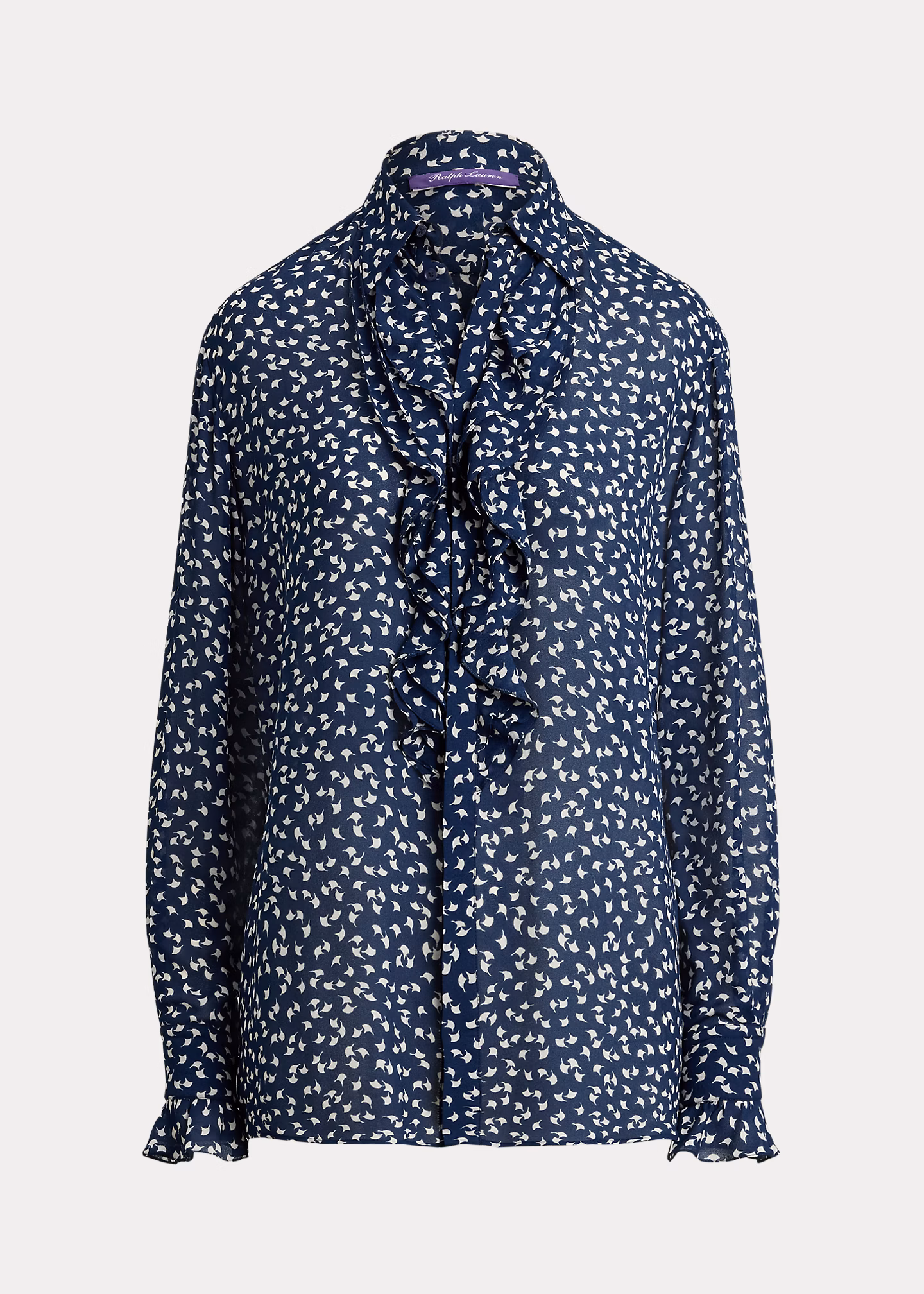 Hemd Addison mit Rüschen und Geo-Druck - RALPH LAUREN OUTLET