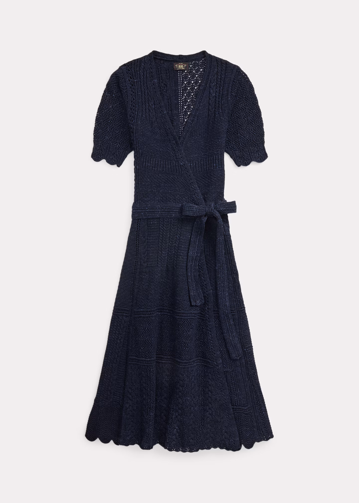 Jacquard-Wickelkleid mit Lochmuster - RALPH LAUREN OUTLET