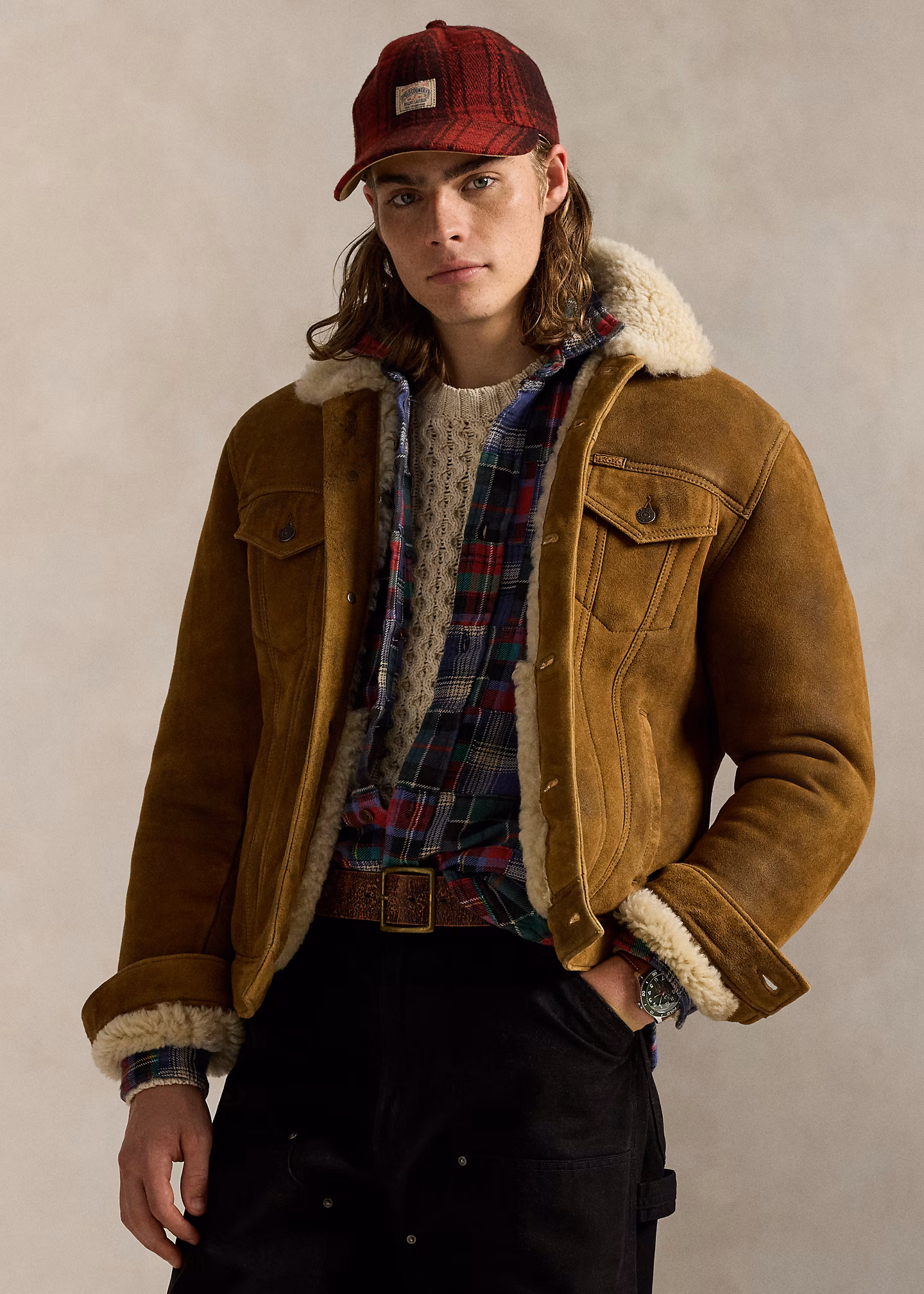 Truckerjacke aus Lammfell - RALPH LAUREN OUTLET