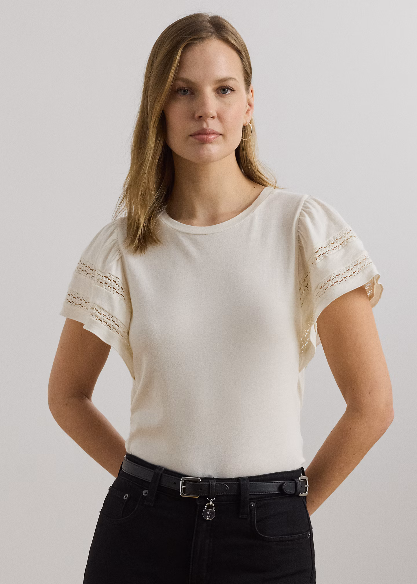 Jersey-Oberteil mit Schmetterlingsärmeln - RALPH LAUREN OUTLET