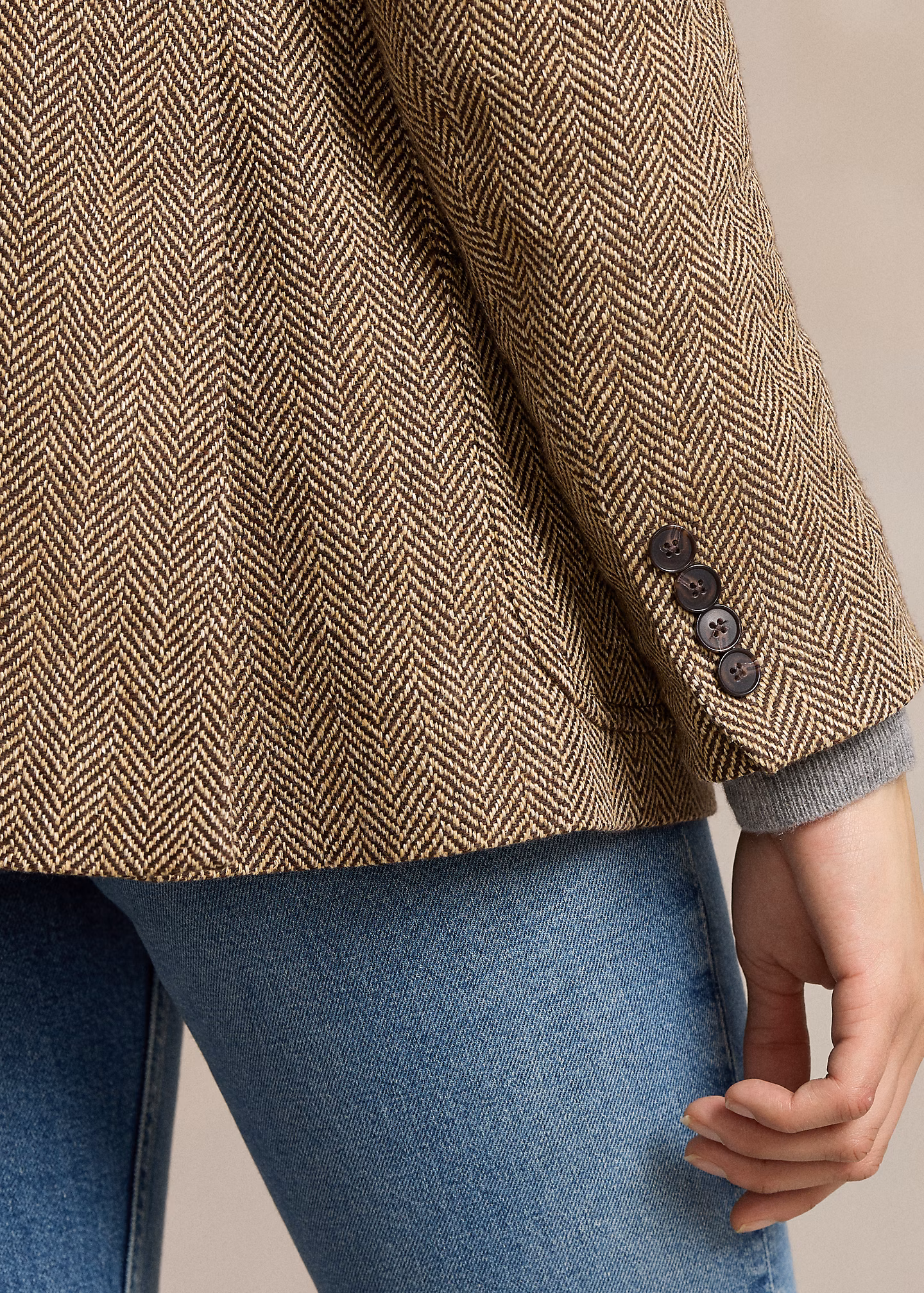 Einreihiger Blazer mit Fischgratmuster - RALPH LAUREN OUTLET