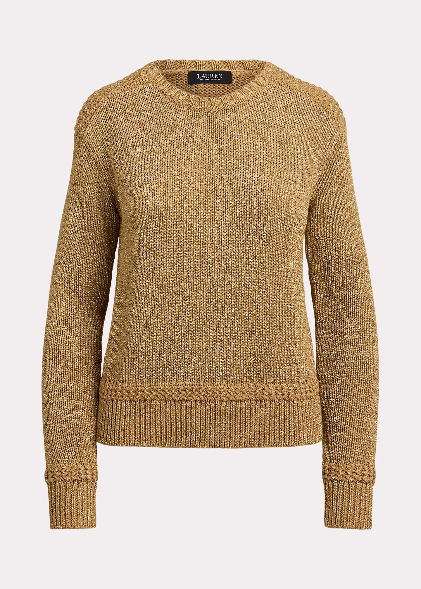 Metallic-Rundhalspullover mit Baumwolle - RALPH LAUREN OUTLET