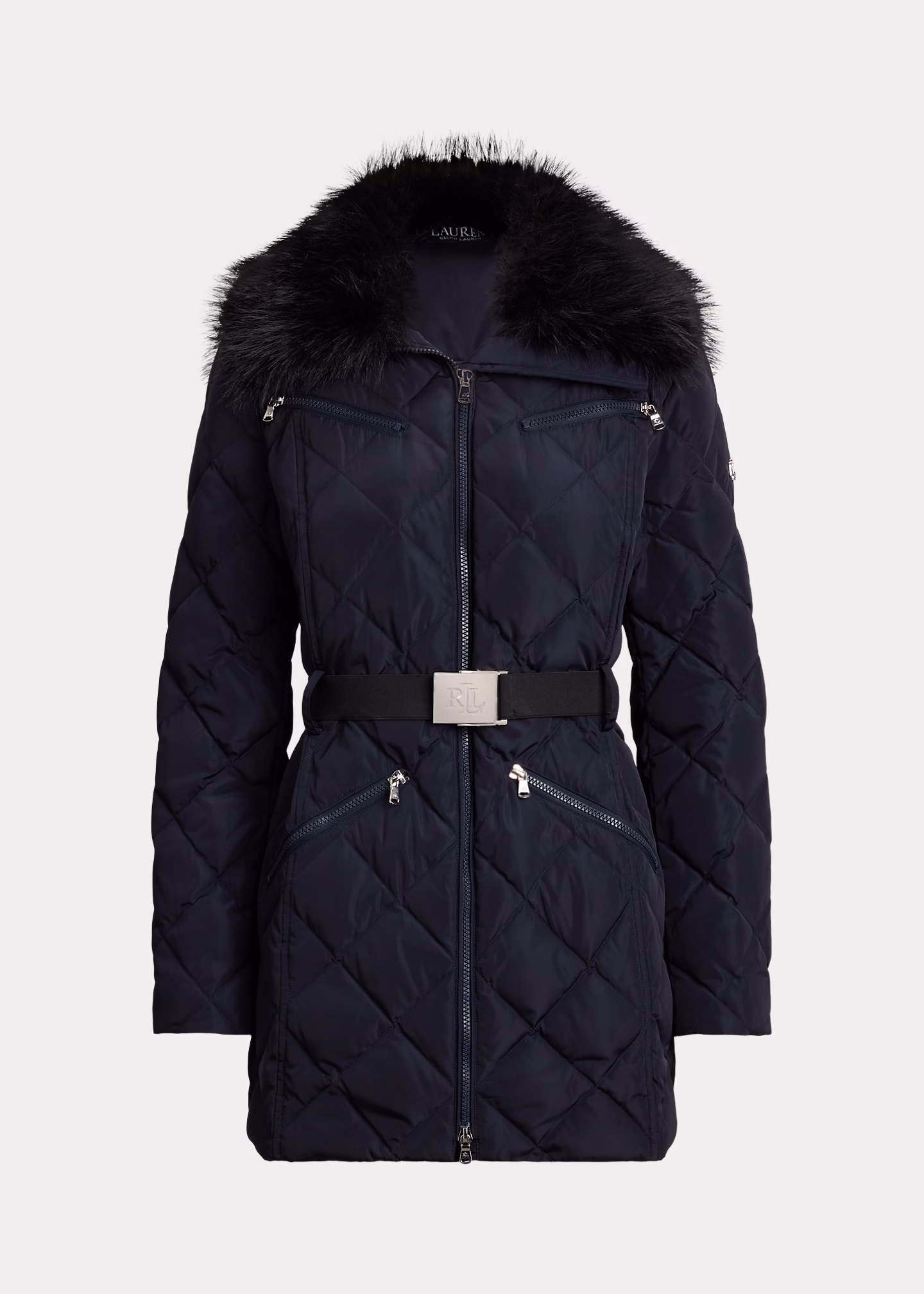 Daunen-Steppmantel mit Kunstpelzbesatz - RALPH LAUREN OUTLET