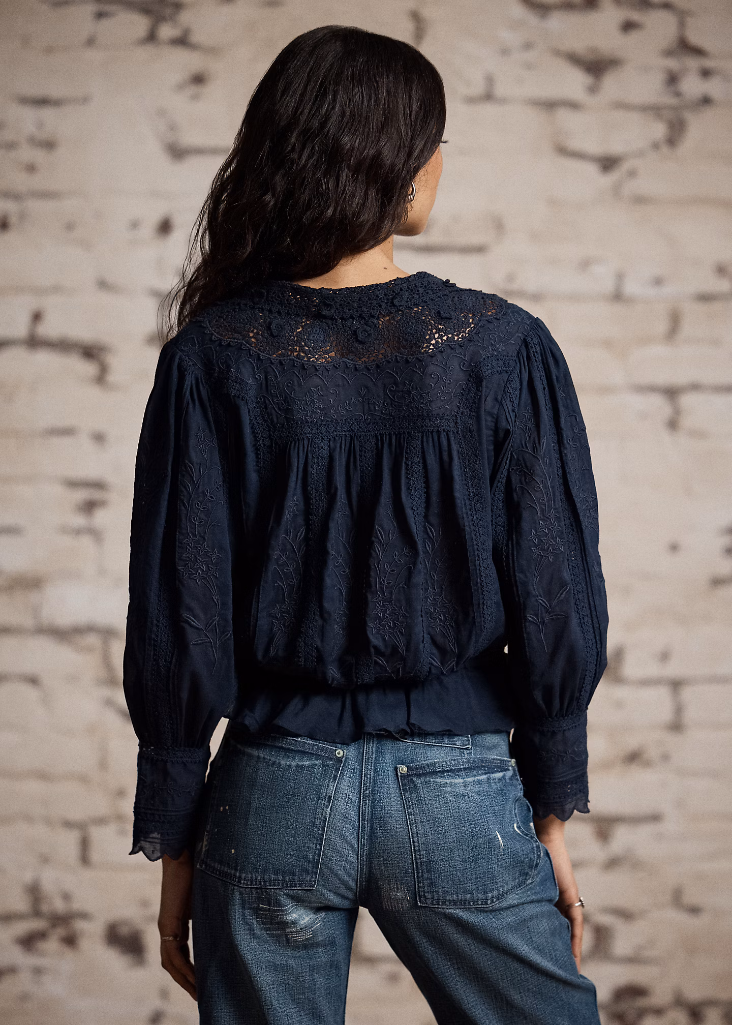 Bestickte Bluse aus Baumwollvoile - RALPH LAUREN OUTLET