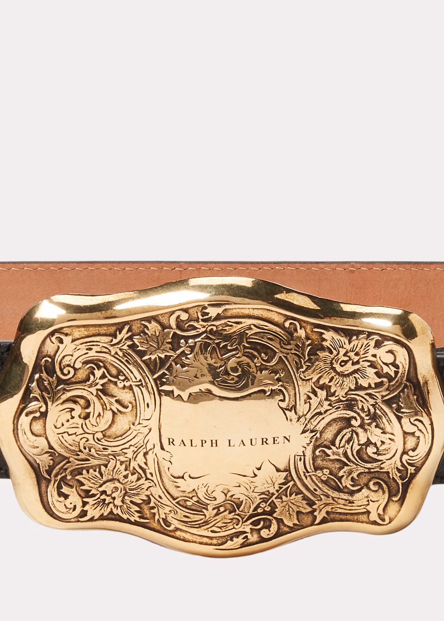 Gürtel aus Kalbsnarbenleder mit Schnalle - RALPH LAUREN OUTLET