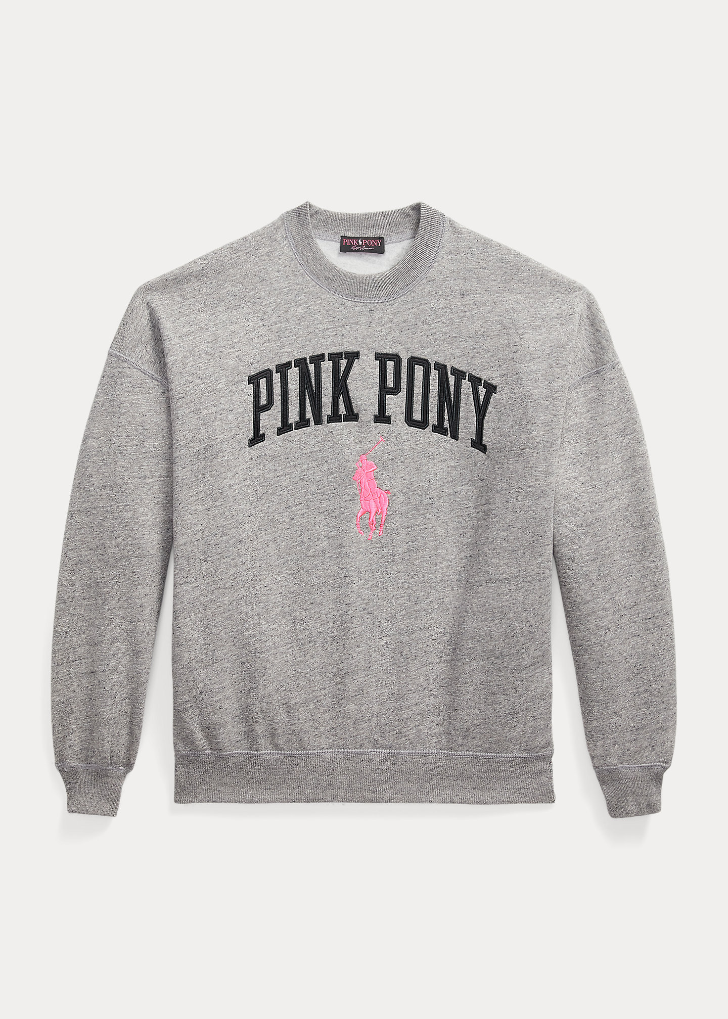 Fleece-Rundhalspullover mit Pink Pony - RALPH LAUREN OUTLET