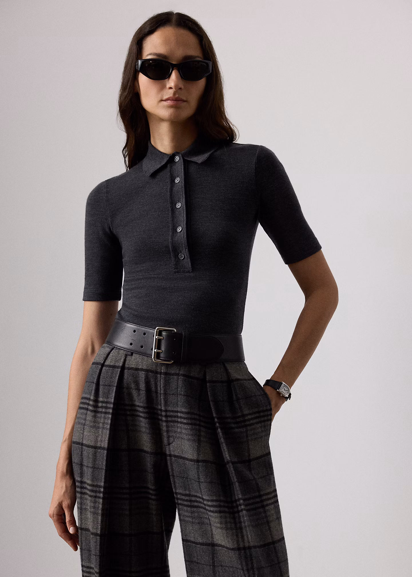 Henley-Polo-Oberteil aus Wolljersey - RALPH LAUREN OUTLET