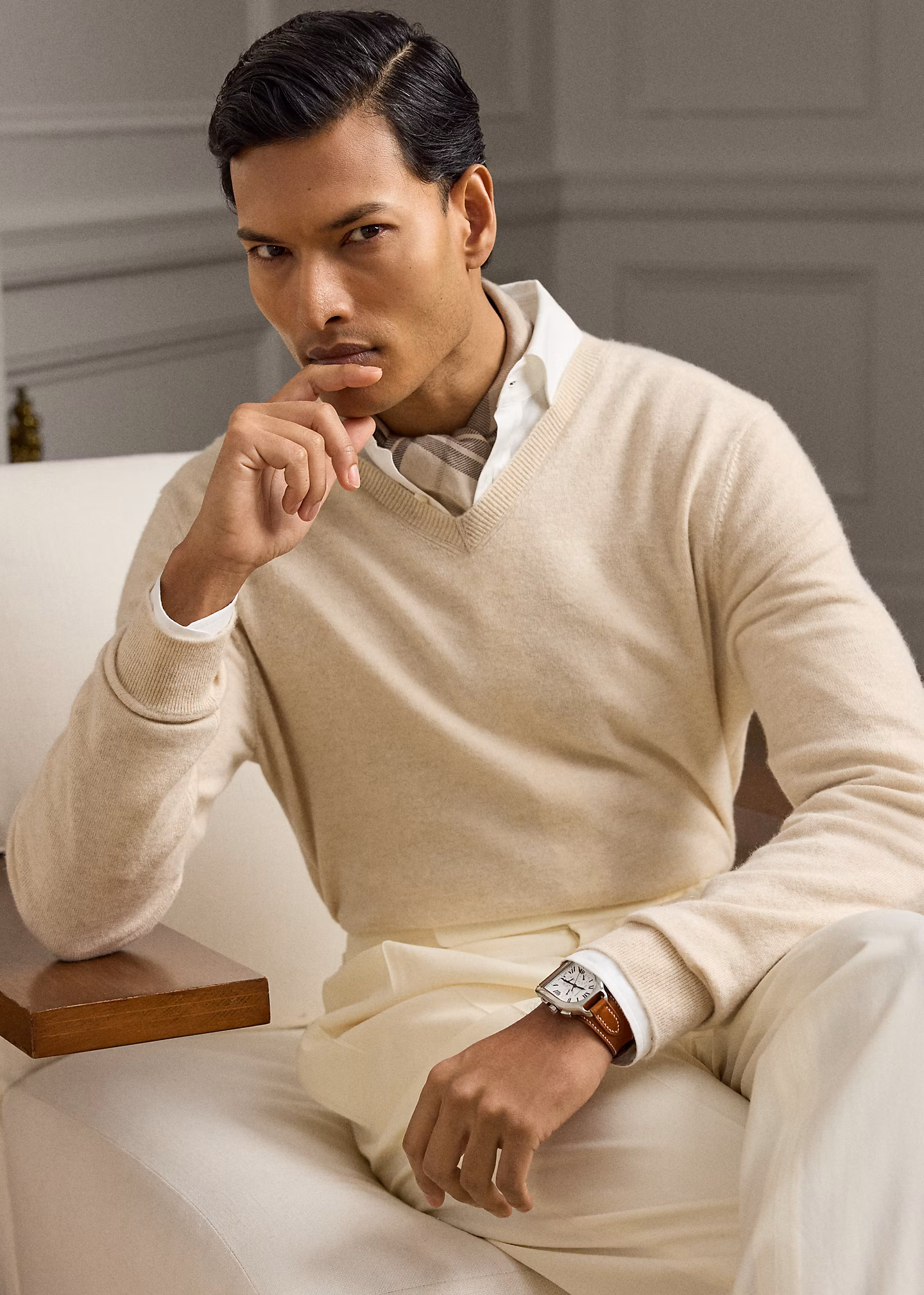 Kaschmirpullover mit V-Ausschnitt - RALPH LAUREN OUTLET