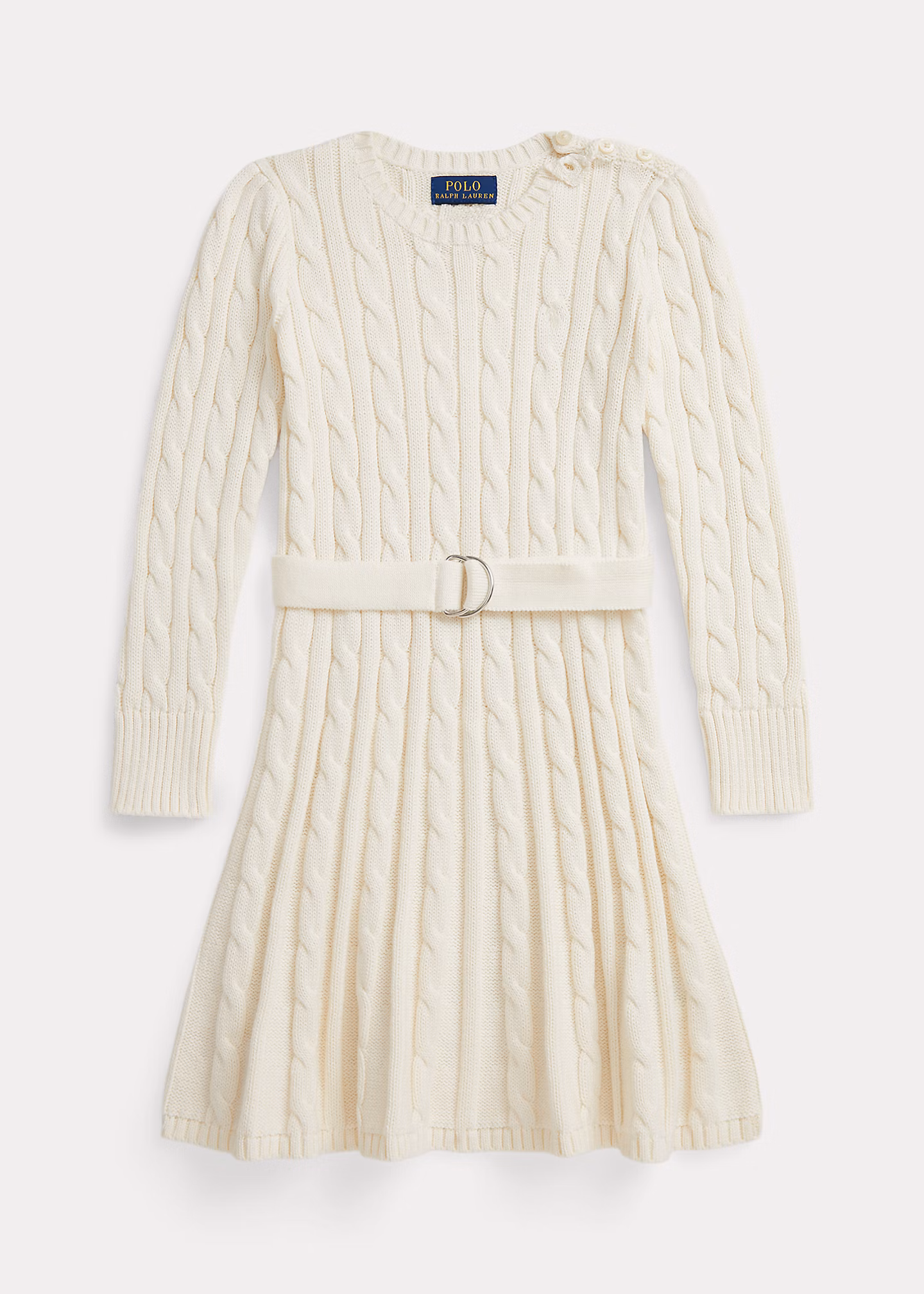 Baumwoll-Pulloverkleid mit Zopfmuster - RALPH LAUREN OUTLET