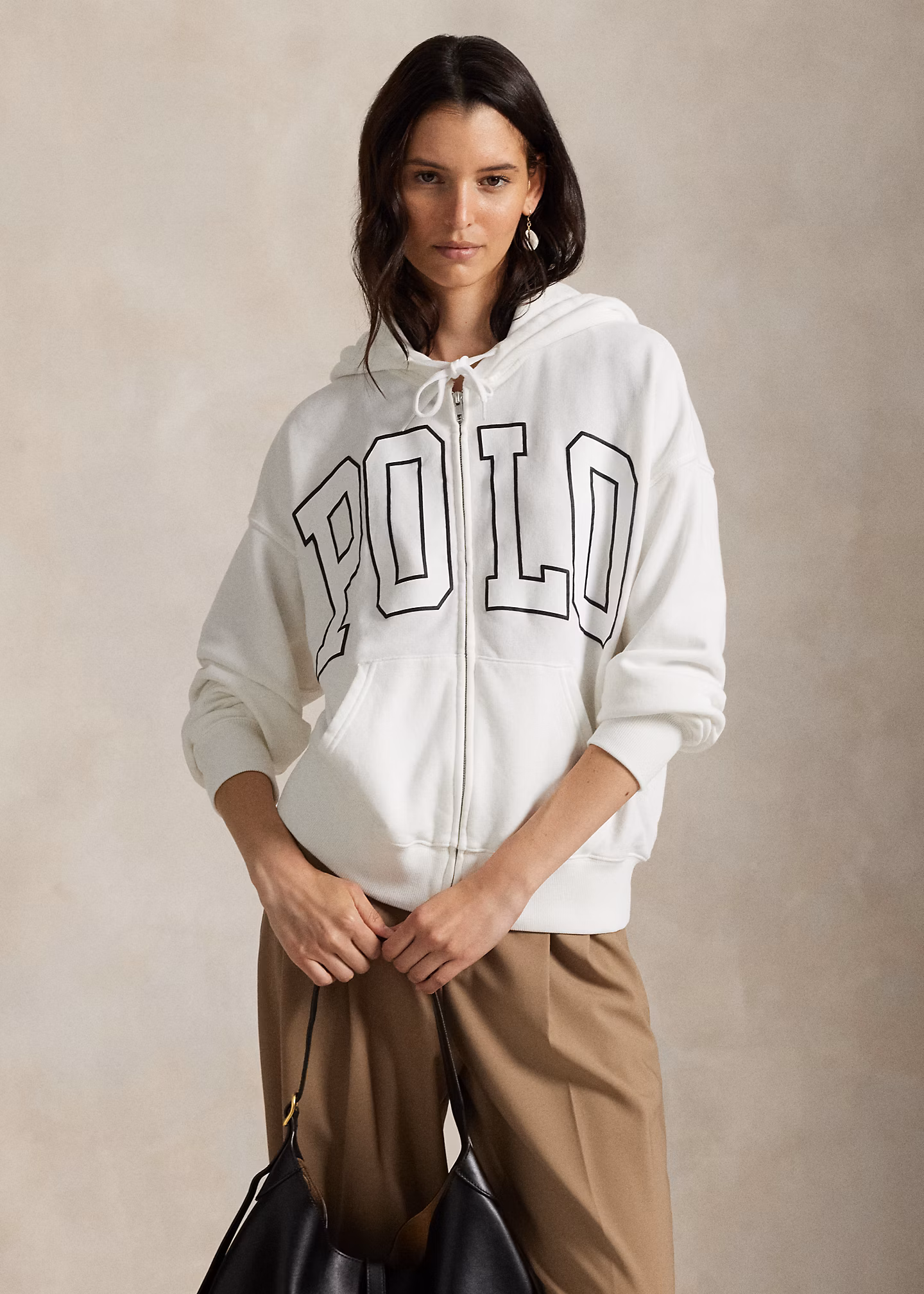 Leichte Fleece-Kapuzenjacke mit Logo - RALPH LAUREN OUTLET