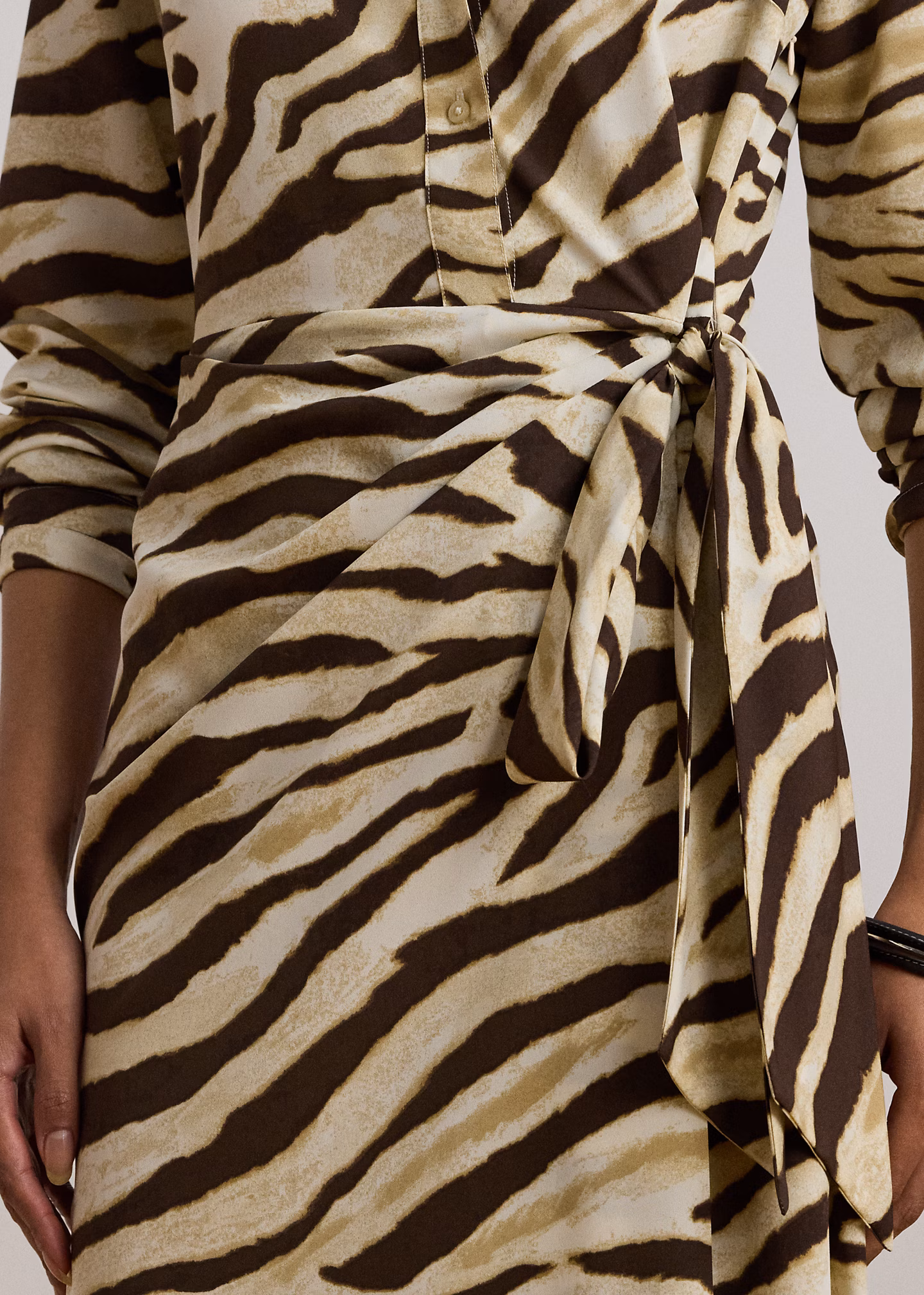 Crêpe-Hemdkleid mit Zebramuster - RALPH LAUREN OUTLET