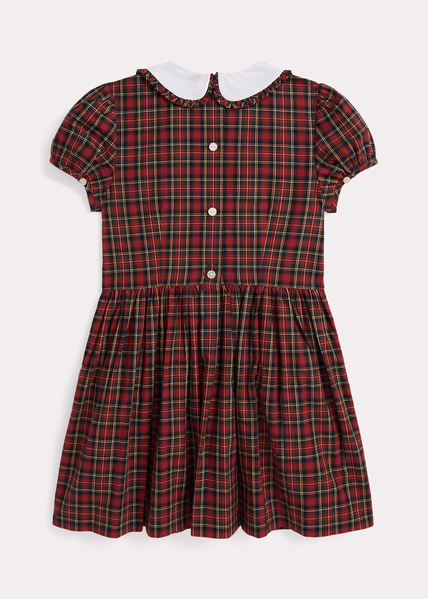 Kariertes Popelinekleid mit Rüschen - RALPH LAUREN OUTLET