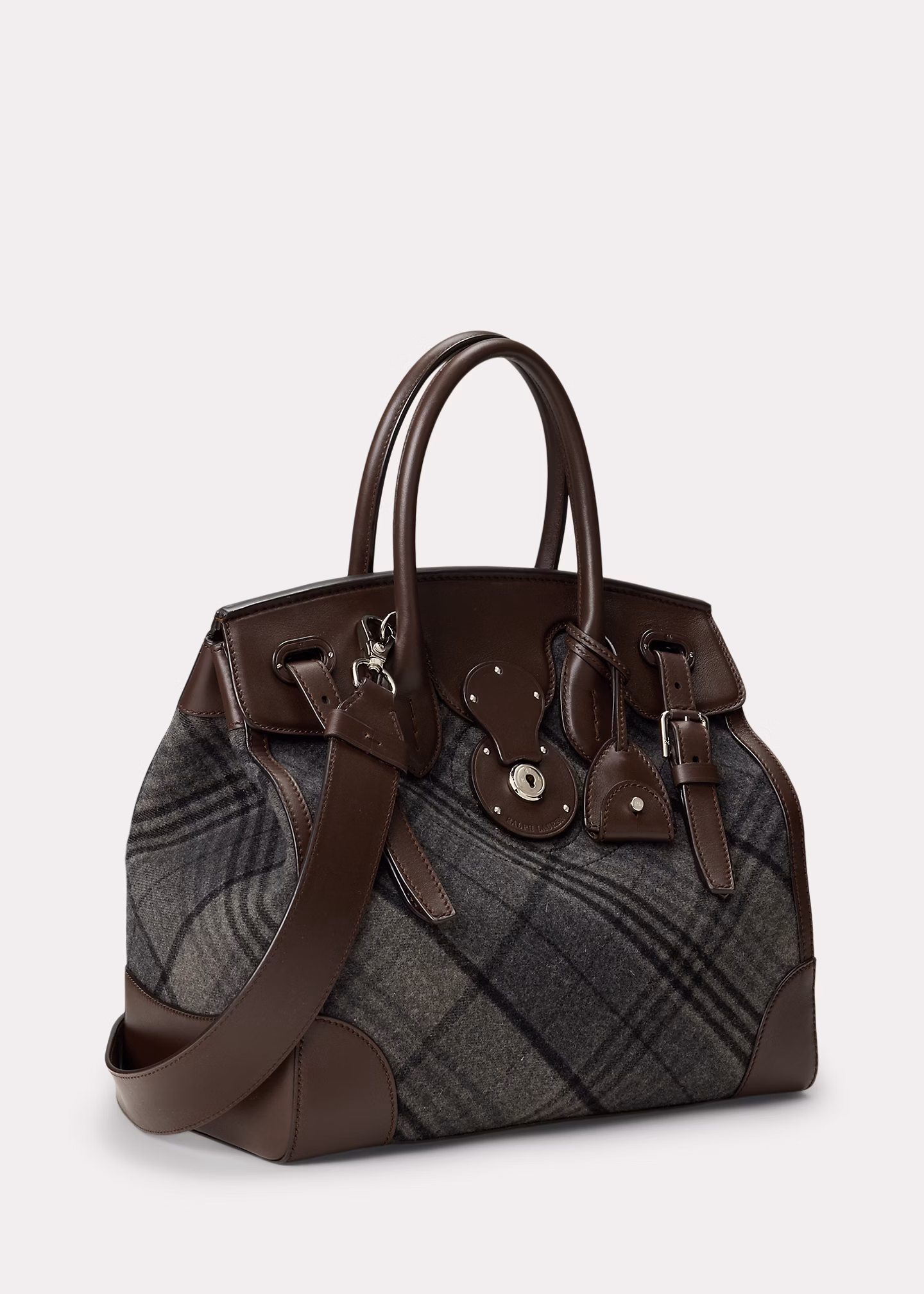 Karierte Wolltasche Soft Ricky 33 - RALPH LAUREN OUTLET