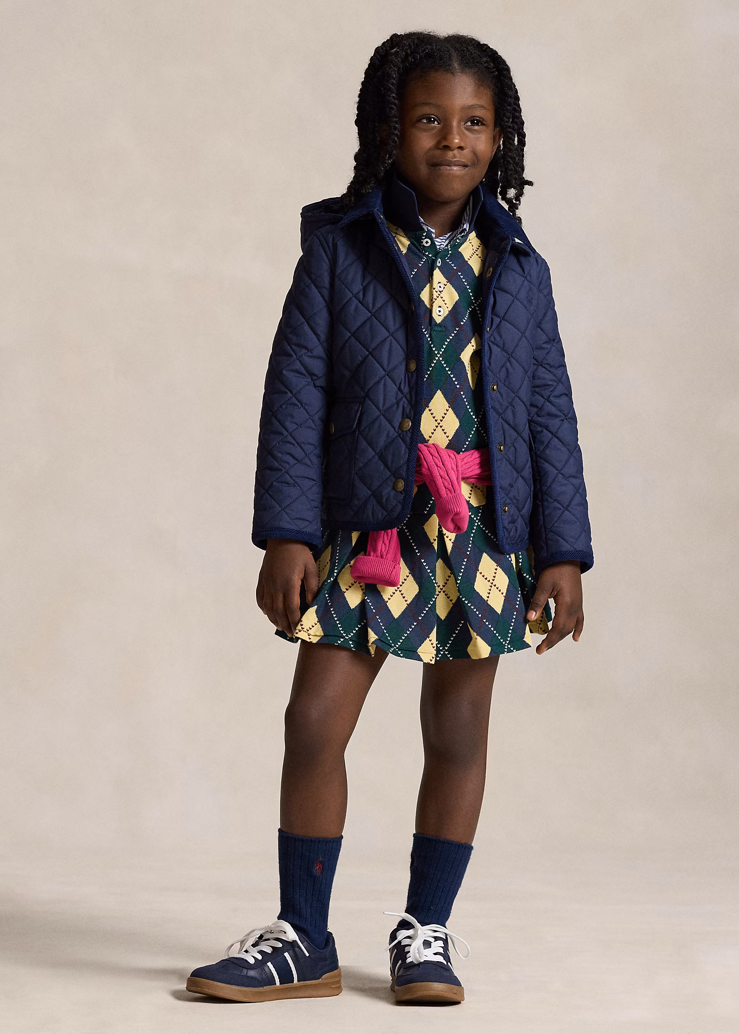 Stretchpiqué-Polokleid mit Argyle-Muster - RALPH LAUREN OUTLET