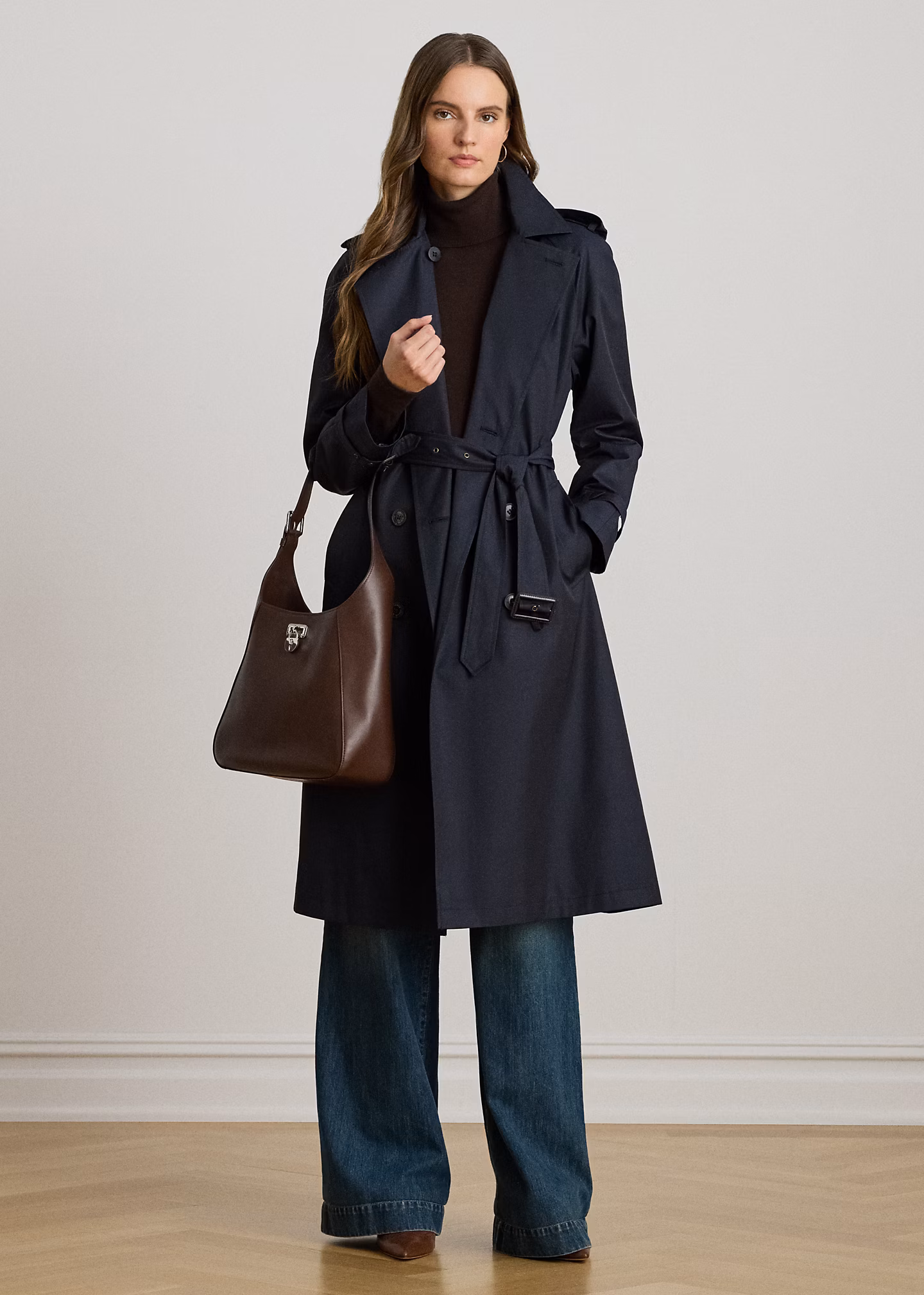 Zweireihiger Trenchcoat mit Gürtel - RALPH LAUREN OUTLET