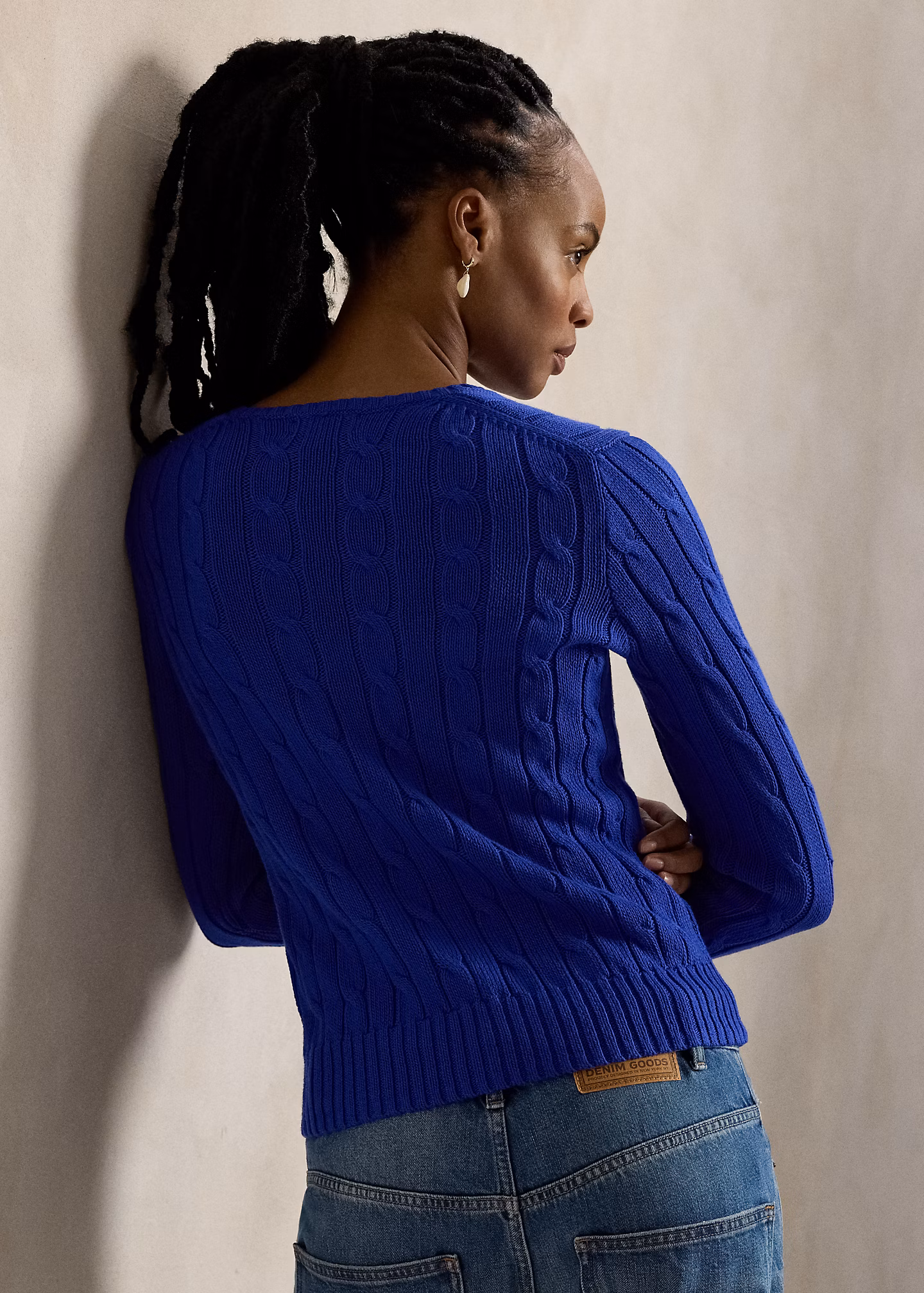 Zopfmusterpullover mit V-Ausschnitt - RALPH LAUREN OUTLET