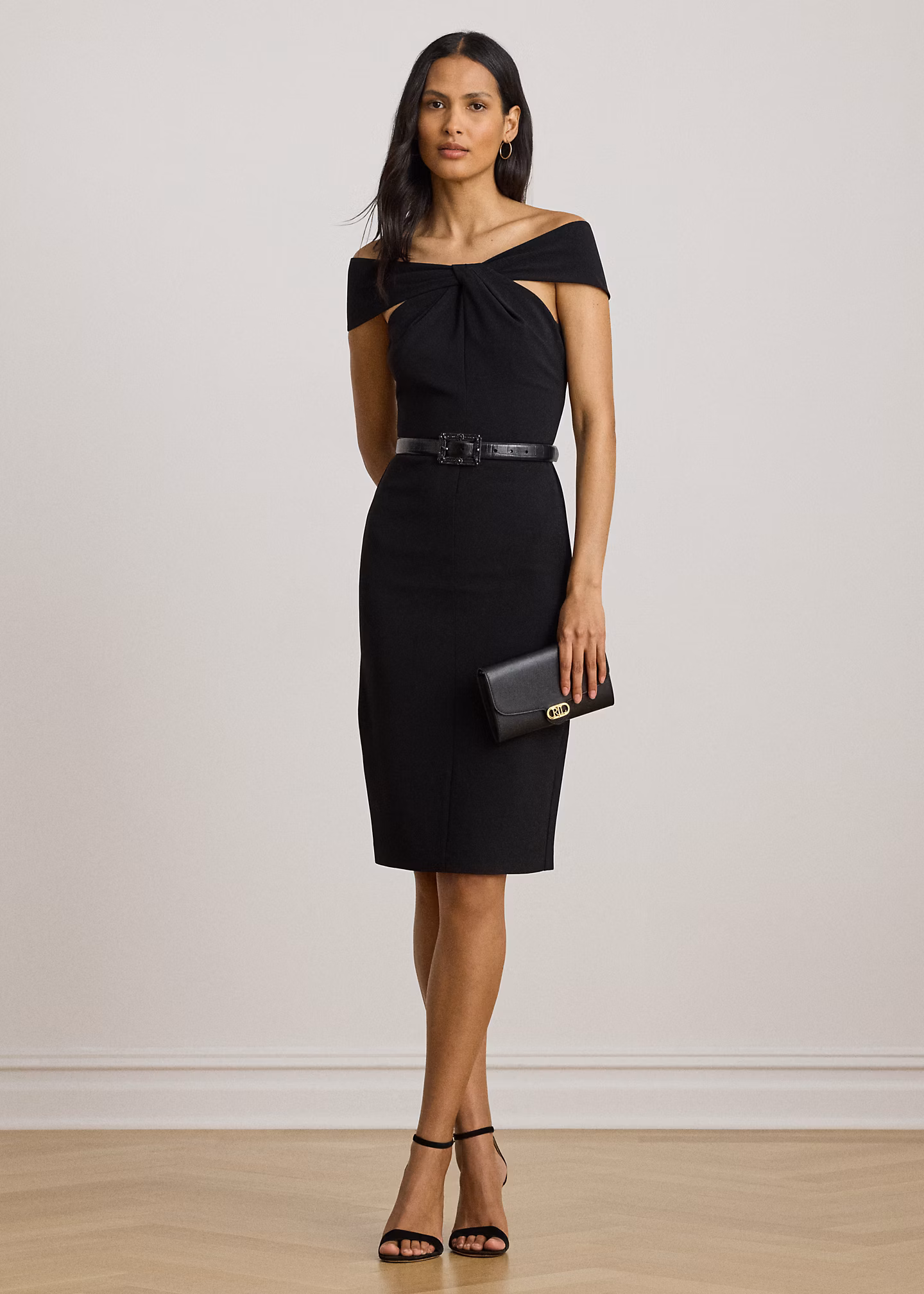 Crêpe-Cocktailkleid mit Twist-Detail - RALPH LAUREN OUTLET