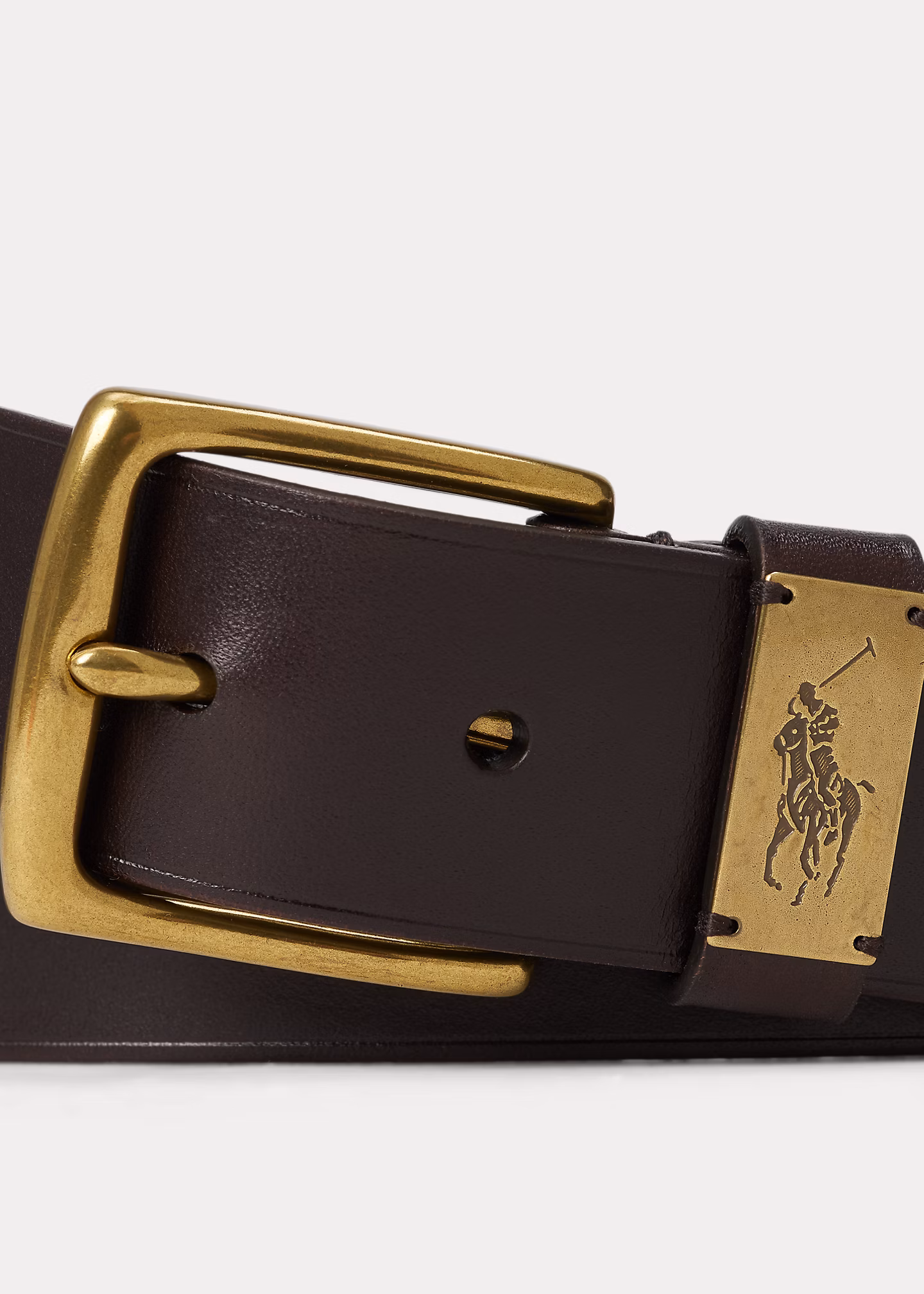 Ledergürtel mit Ponyschild - RALPH LAUREN OUTLET