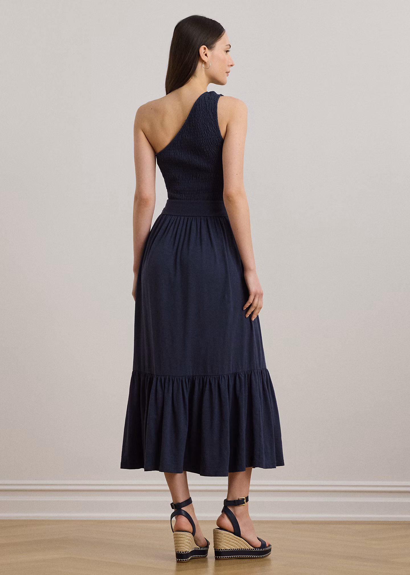 Einschultriges Jerseykleid mit Gürtel - RALPH LAUREN OUTLET