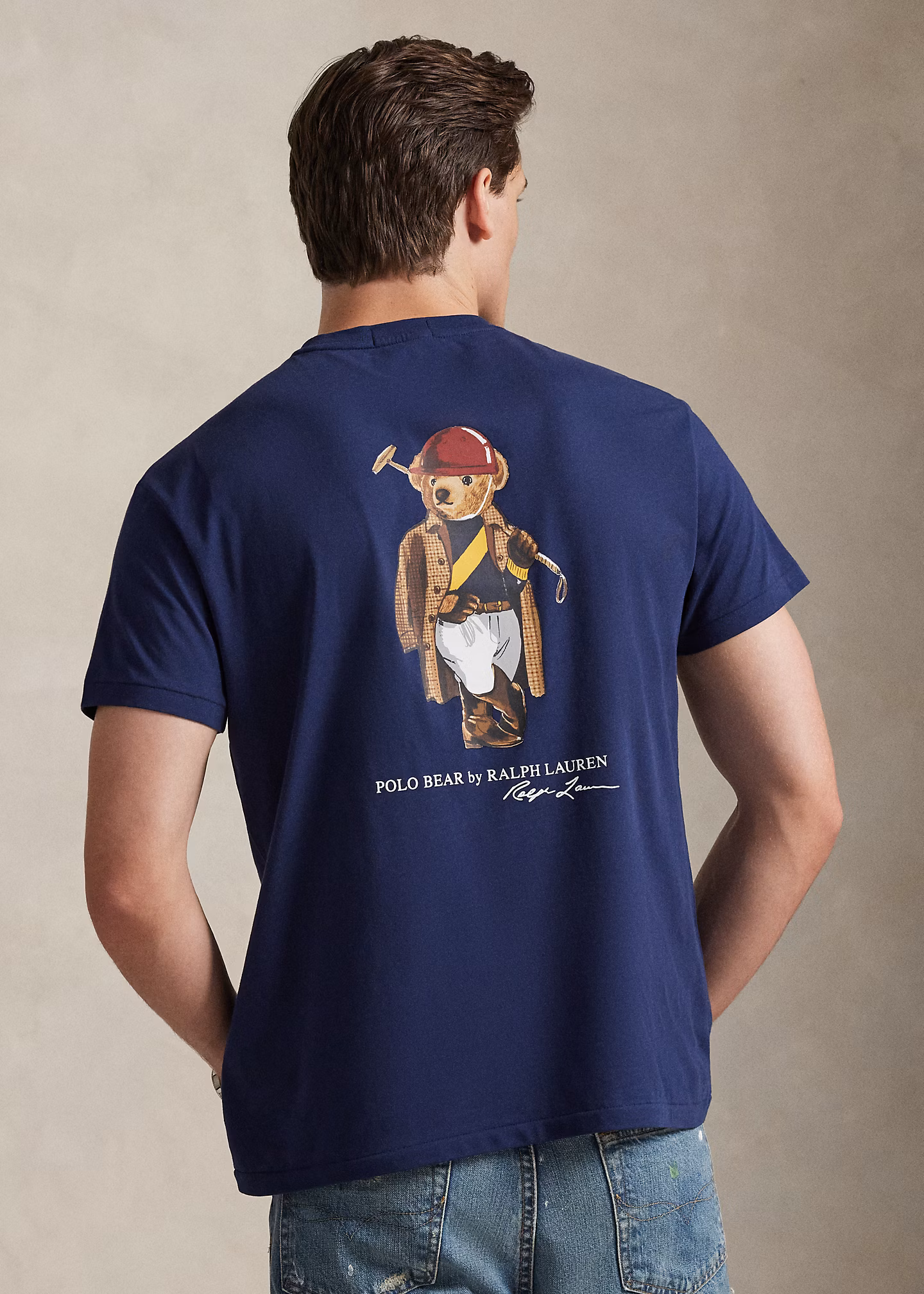 Custom-Slim-Fit T-Shirt mit Polo Bear - RALPH LAUREN OUTLET