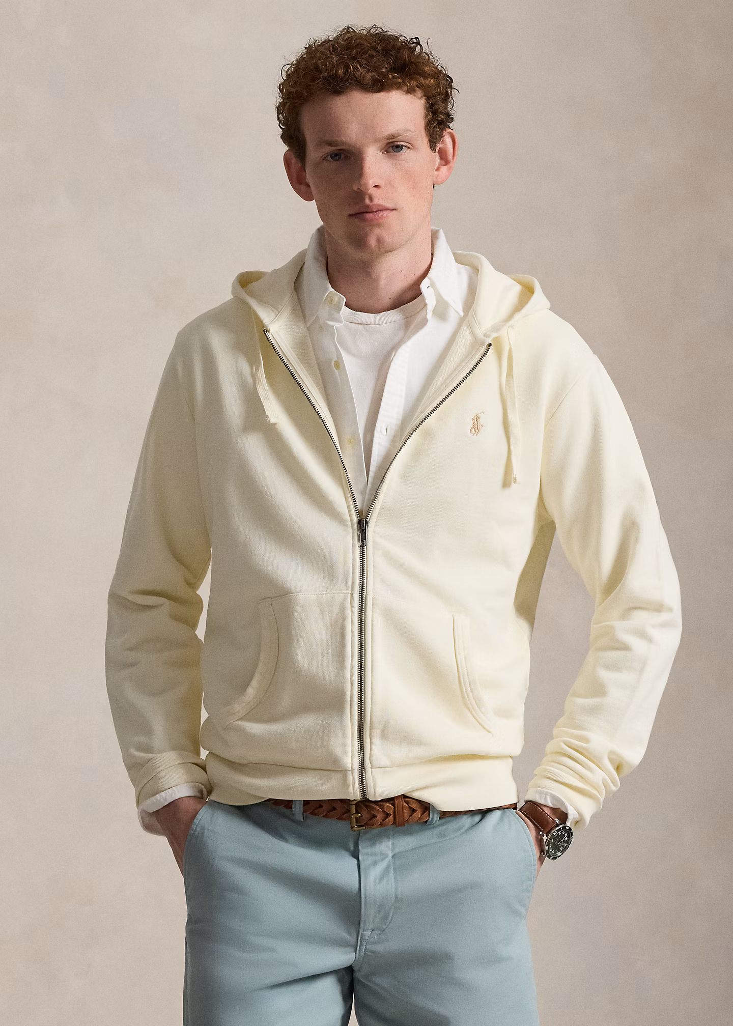 Kapuzenjacke aus Loopback-Fleece - RALPH LAUREN OUTLET