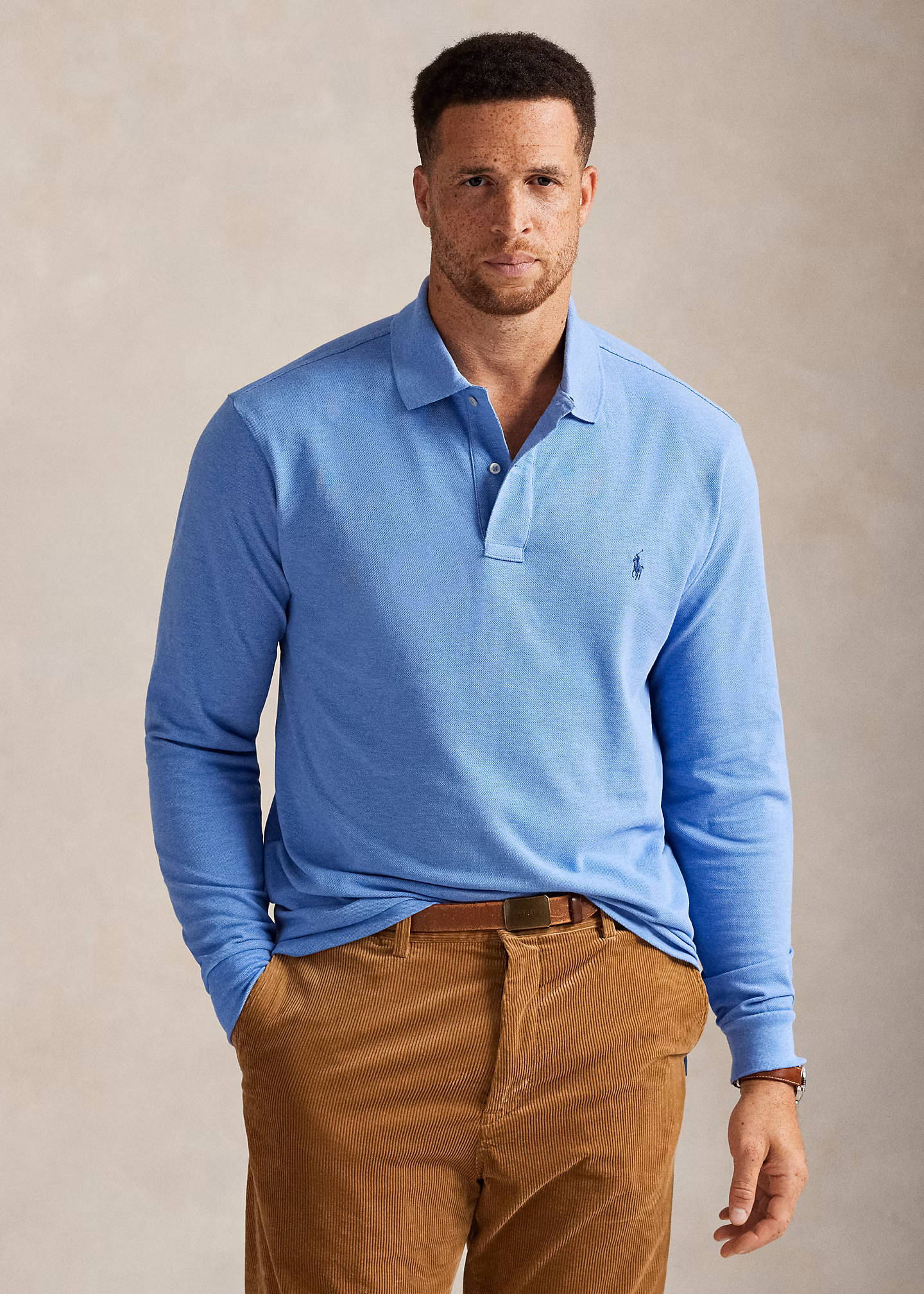 Langärmliges Piqué-Poloshirt - RALPH LAUREN OUTLET